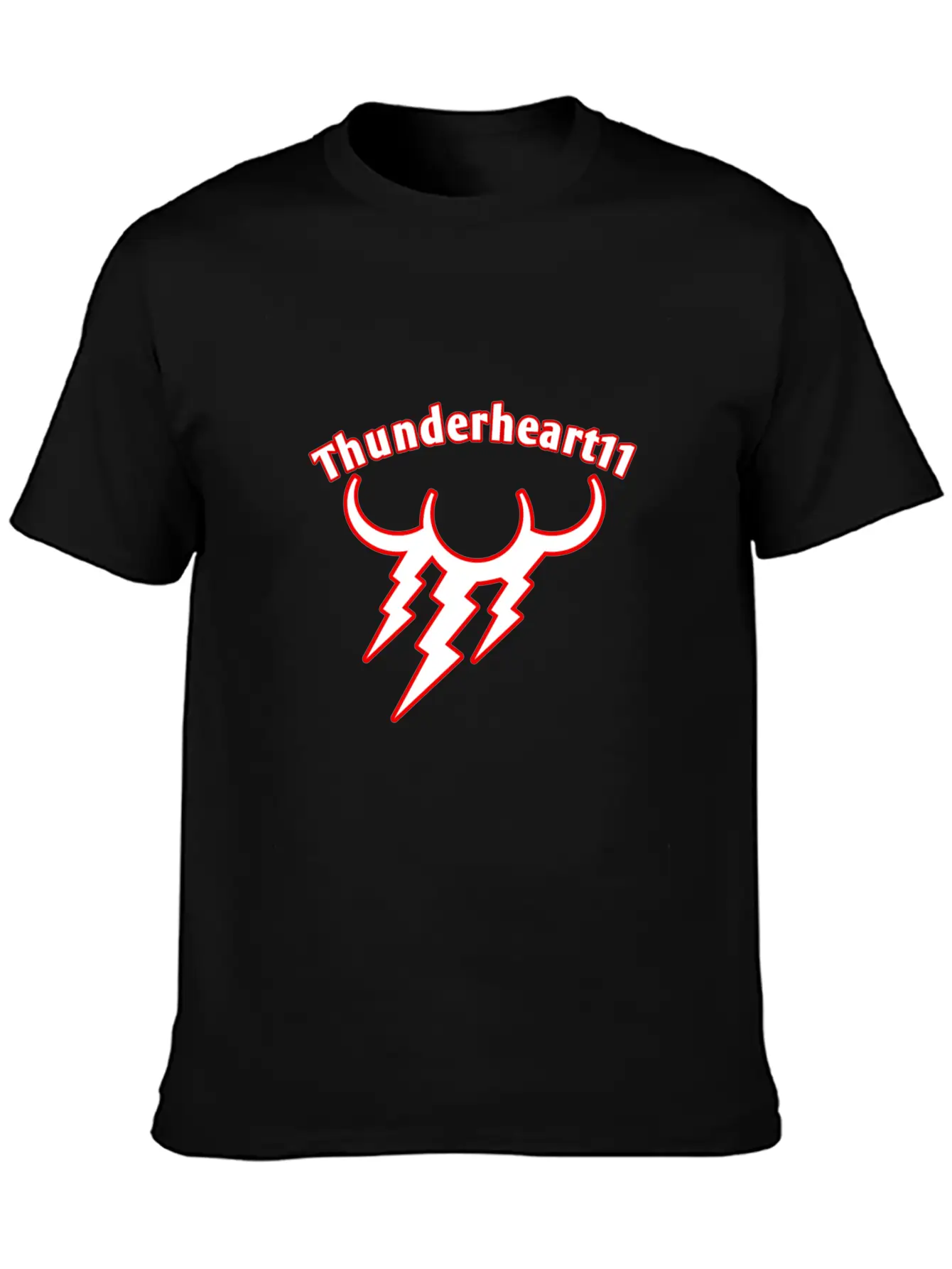 Thunder Red/White Logo Basic Graphic T-Shirt – Daily Comfort In Soft Cotton