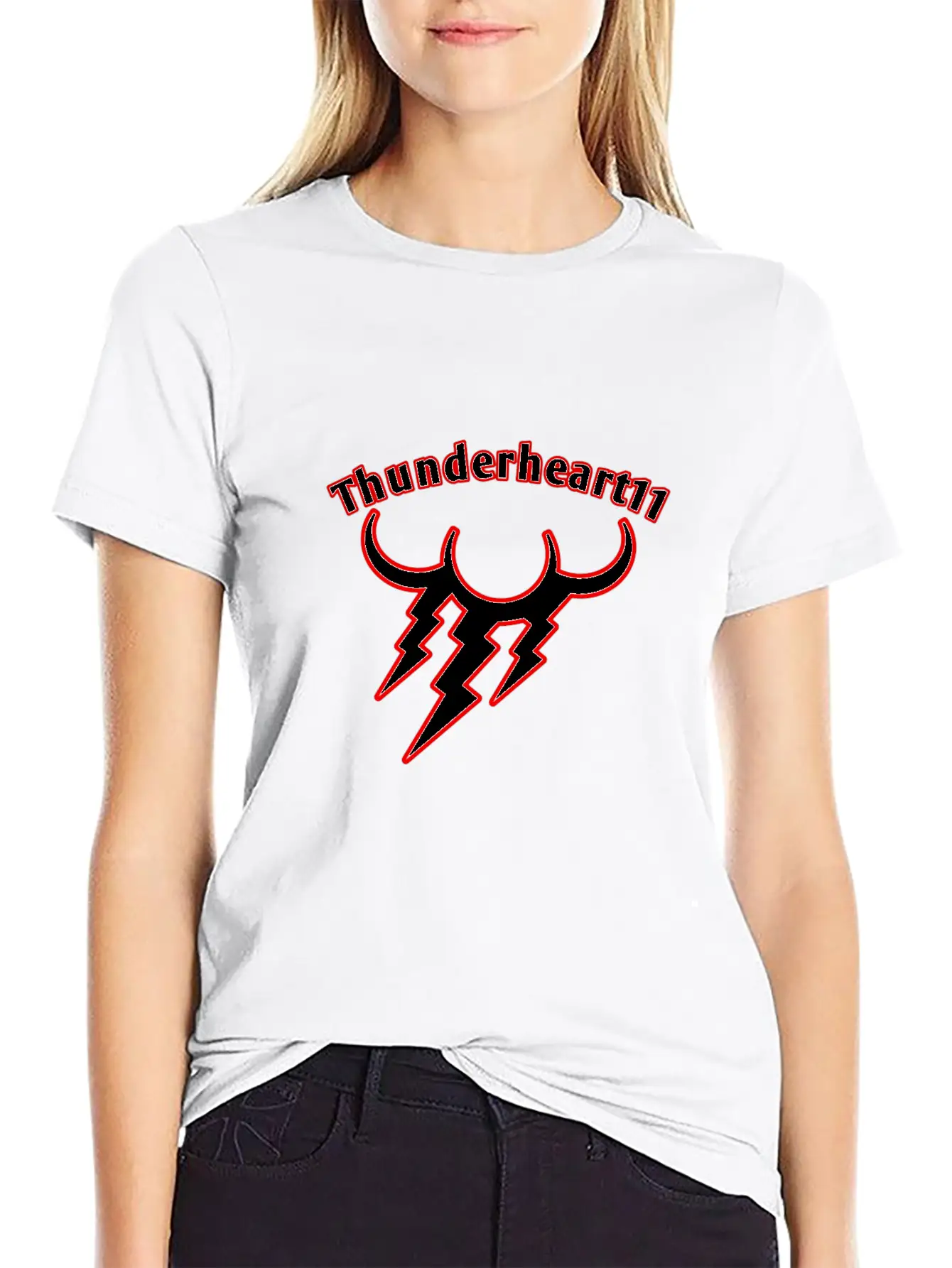 Thunder Red/White Logo Basic Graphic T-Shirt – Daily Comfort In Soft Cotton