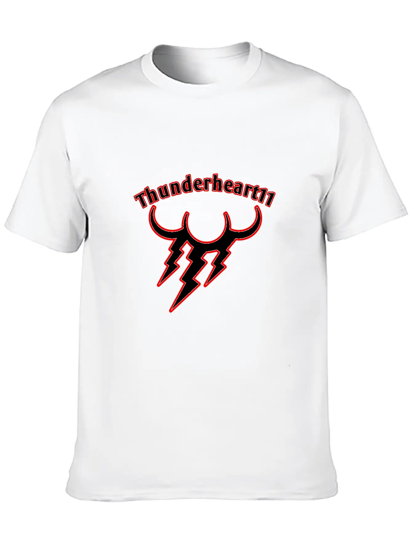 Thunder Red/White Logo Basic Graphic T-Shirt – Daily Comfort In Soft Cotton