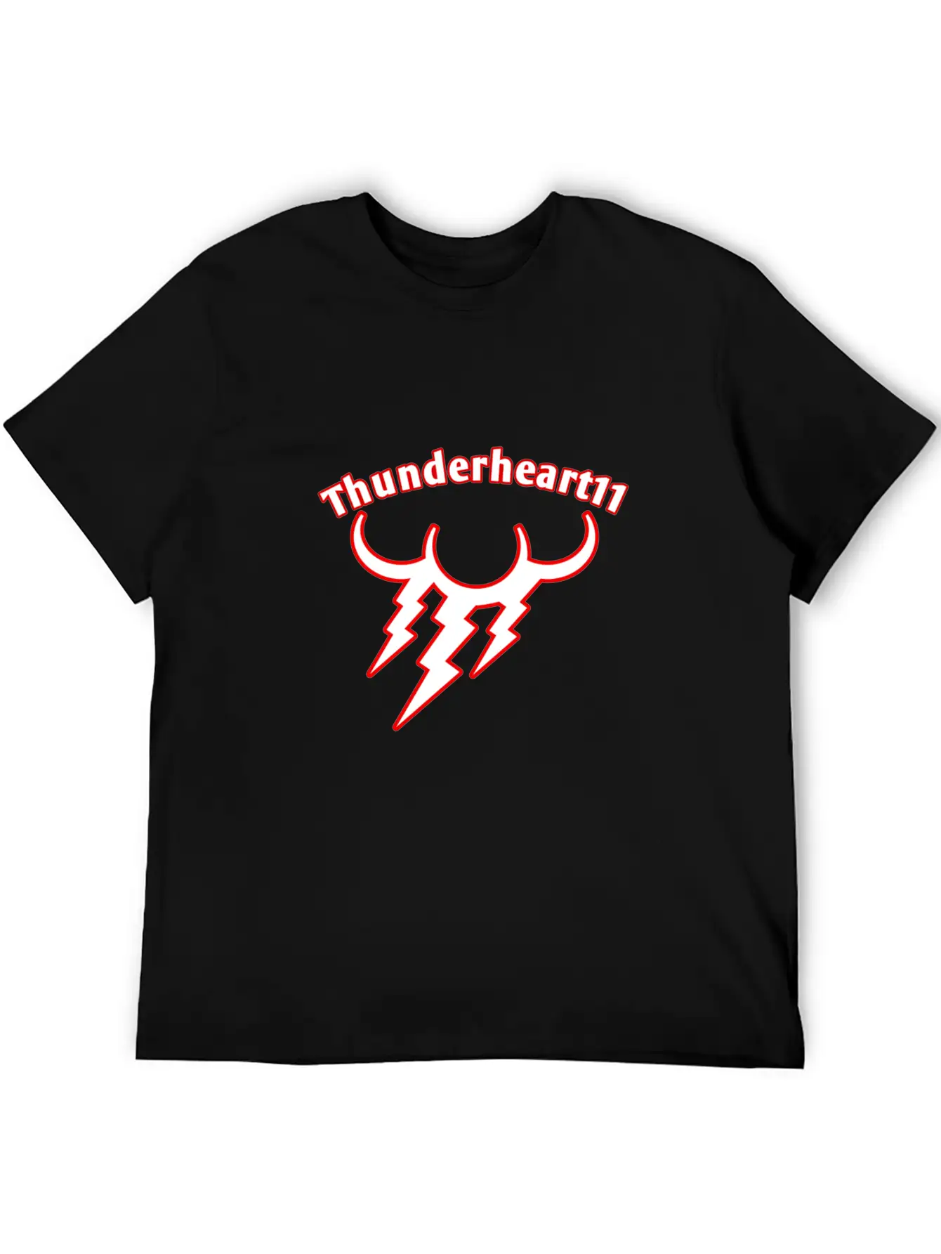 Thunder Red/White Logo Basic Graphic T-Shirt – Daily Comfort In Soft Cotton