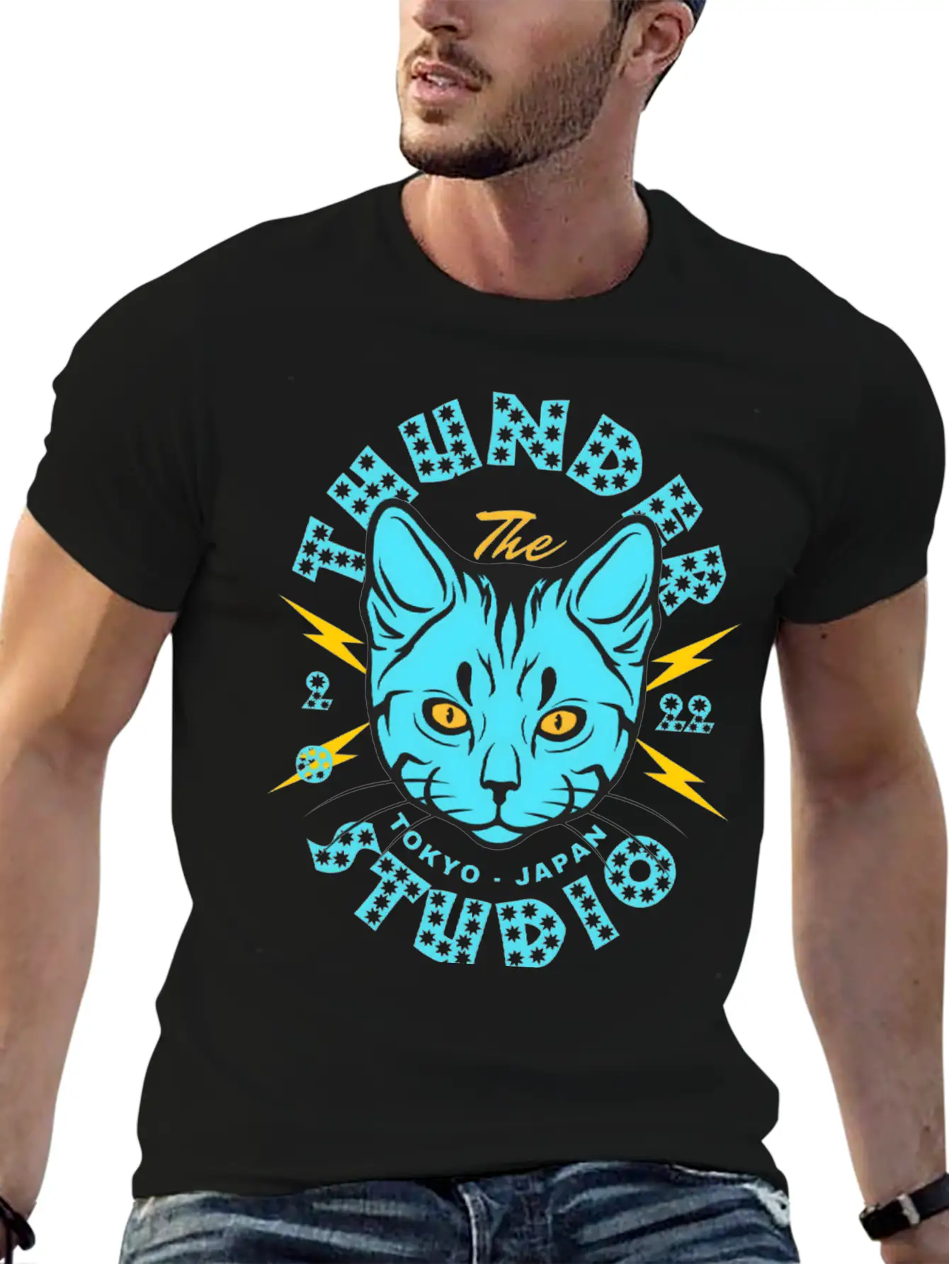 Thunder Studio T-Shirt Design Unisex Casual T-Shirt – Clean Design For Daily Comfort