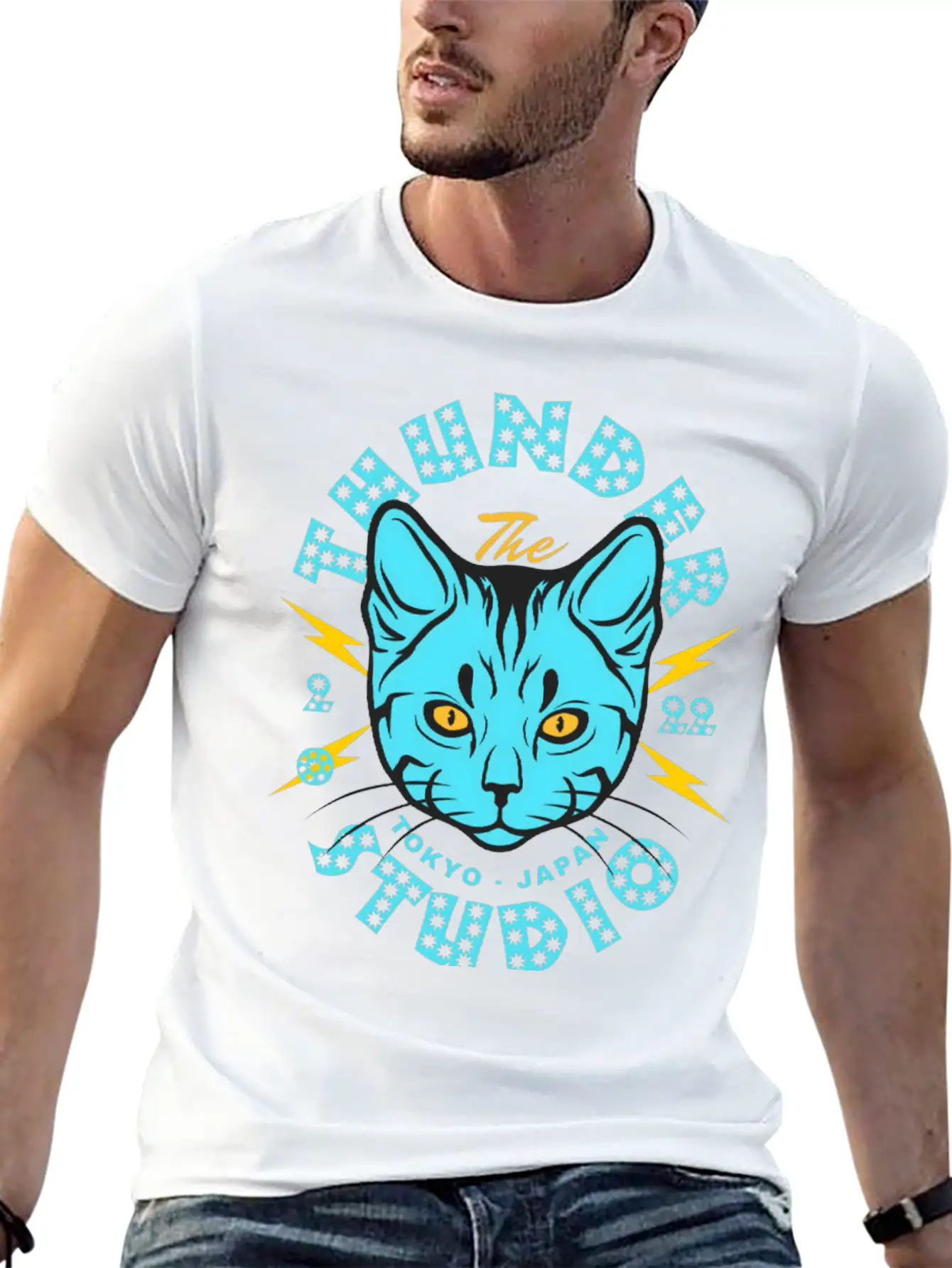 Thunder Studio T-Shirt Design Unisex Casual T-Shirt – Clean Design For Daily Comfort