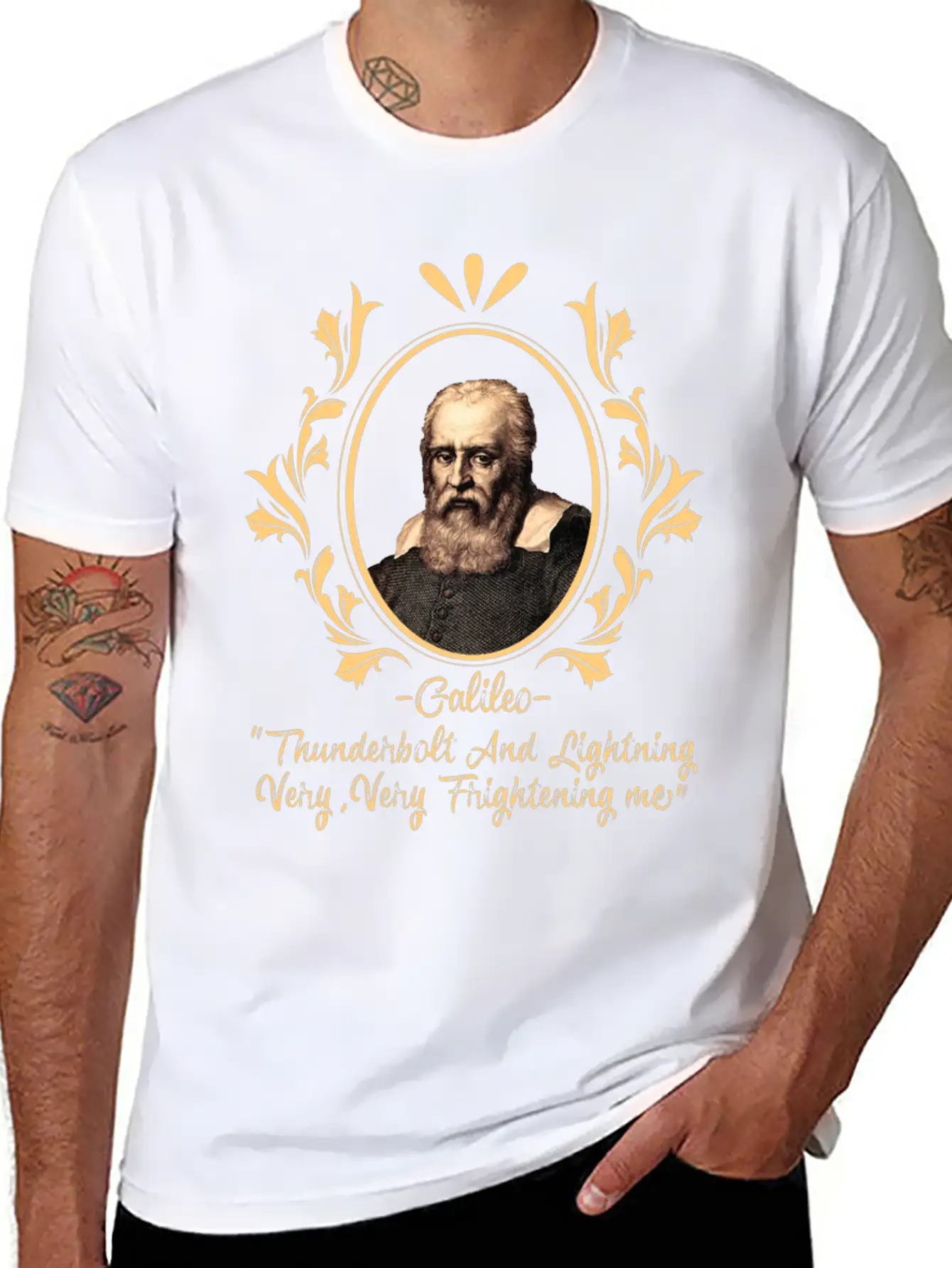 Thunderbolt & Lightning Very Frightening Galileo Relaxed Everyday Tee – Lightweight And Durable Cotton
