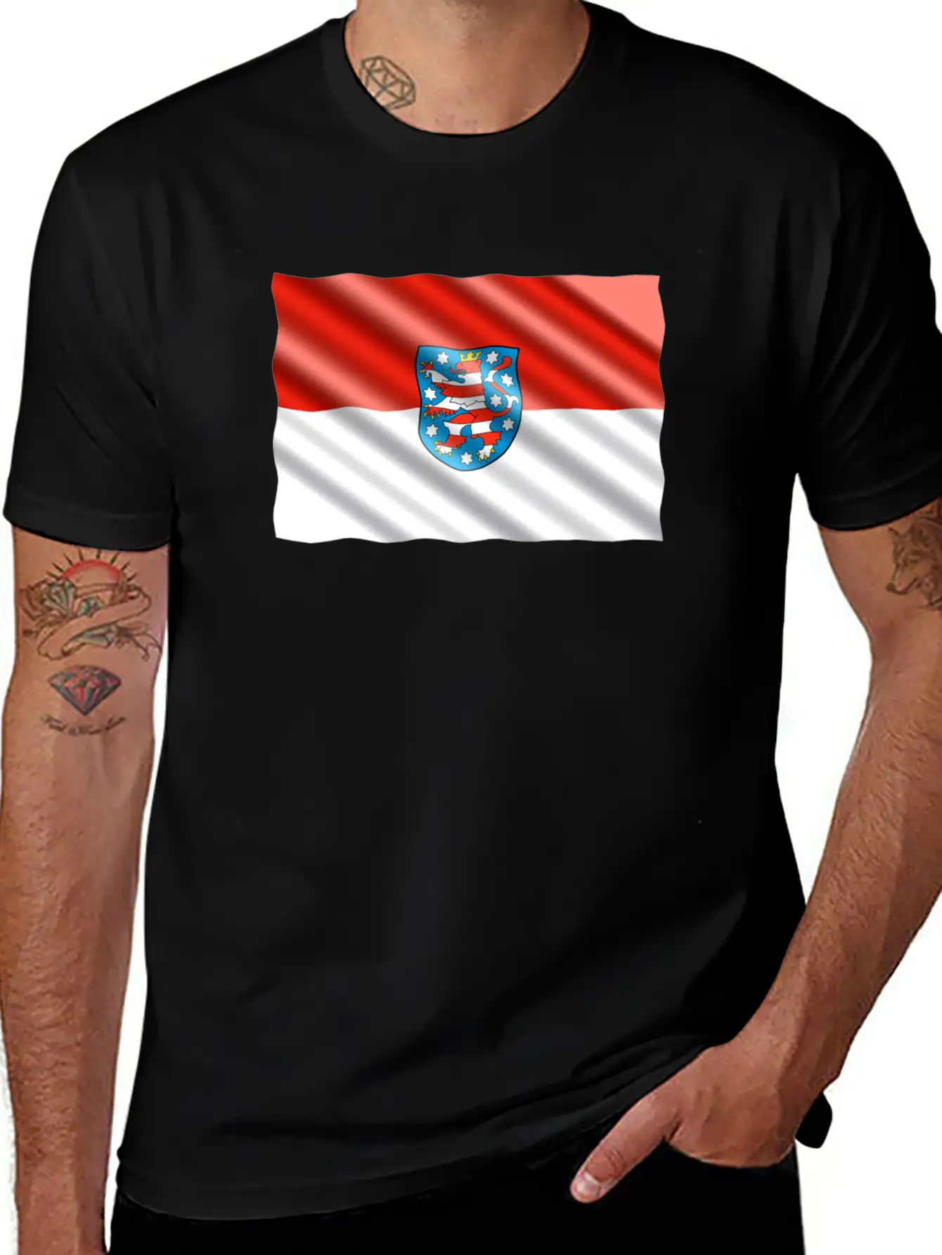 Thuringia Flag Unisex Casual T-Shirt – Clean Design For Daily Comfort