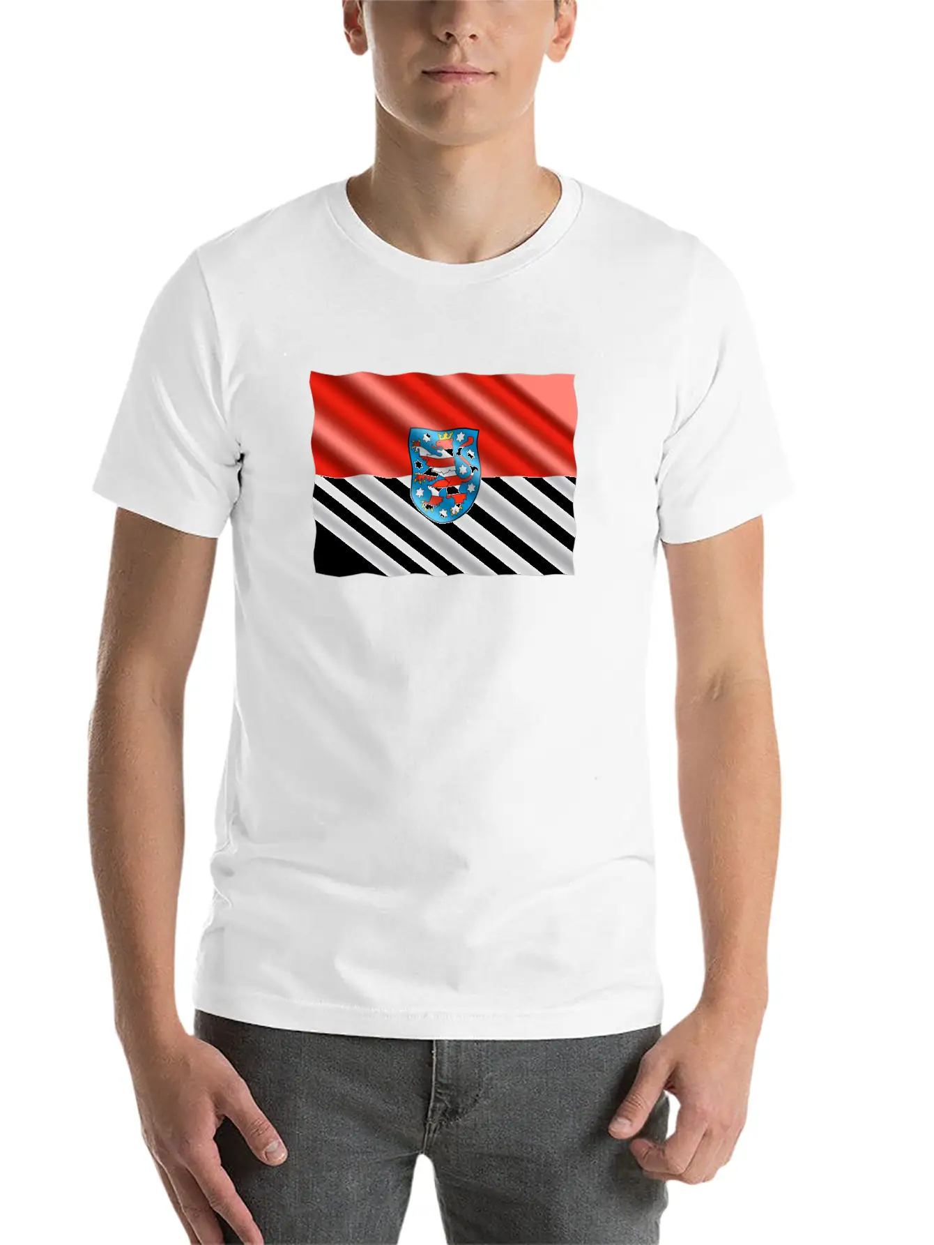 Thuringia Flag Unisex Casual T-Shirt – Clean Design For Daily Comfort