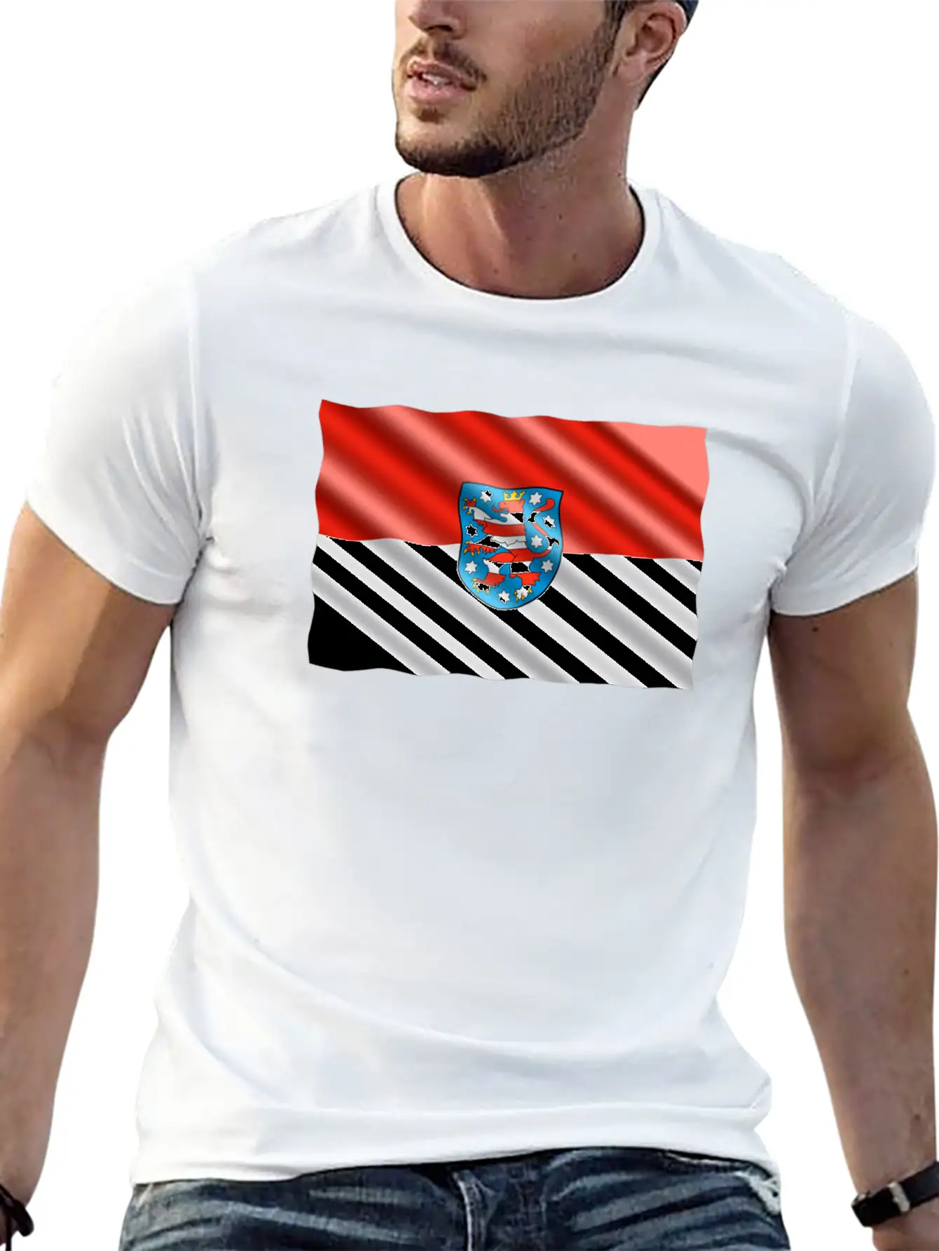 Thuringia Flag Unisex Casual T-Shirt – Clean Design For Daily Comfort