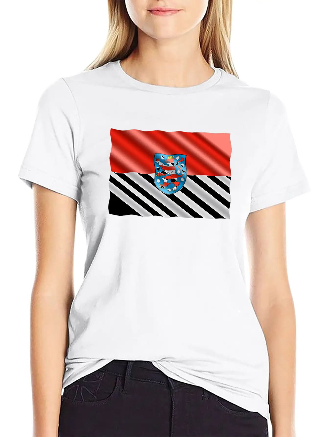Thuringia Flag Unisex Casual T-Shirt – Clean Design For Daily Comfort