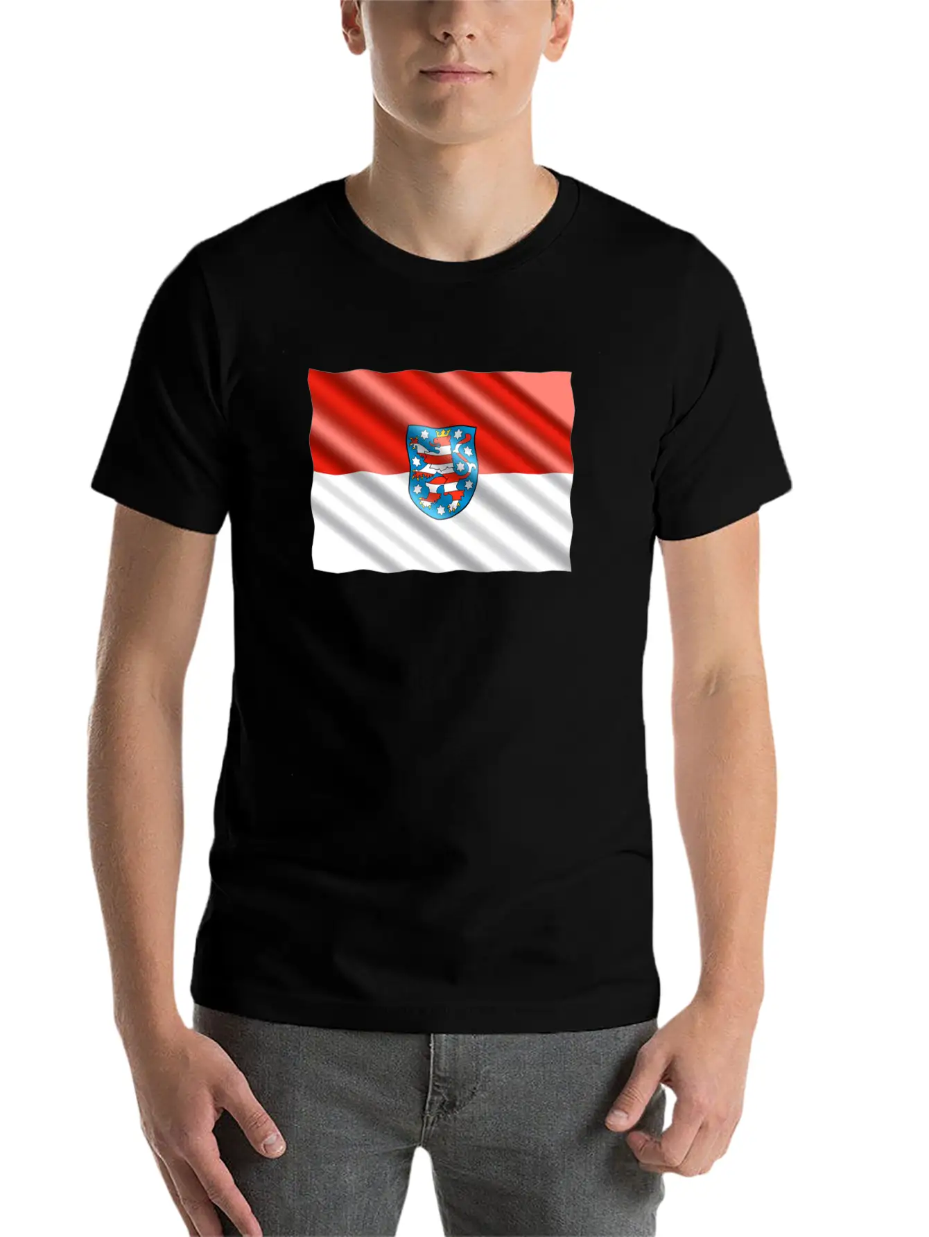 Thuringia Flag Unisex Casual T-Shirt – Clean Design For Daily Comfort