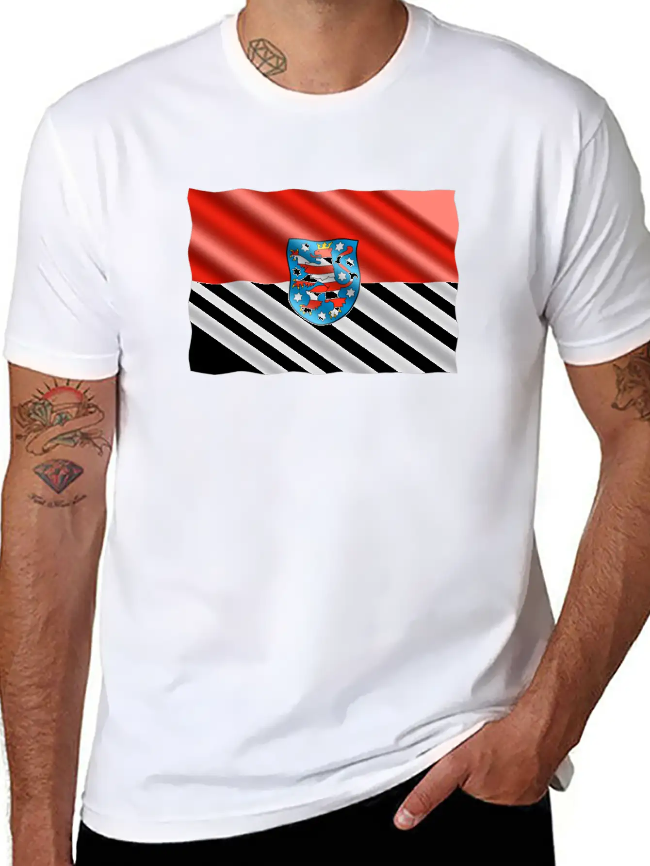 Thuringia Flag Unisex Casual T-Shirt – Clean Design For Daily Comfort