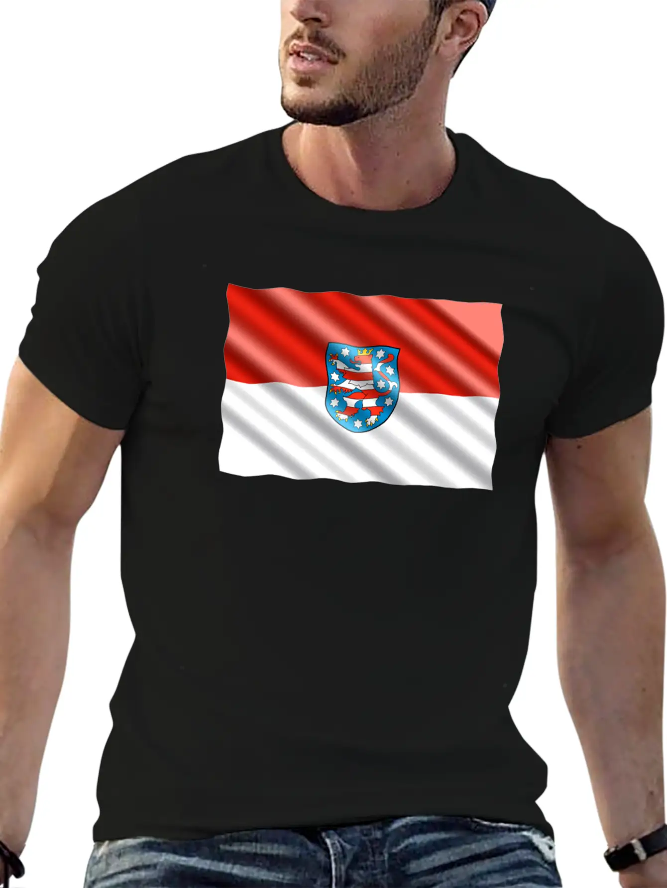 Thuringia Flag Unisex Casual T-Shirt – Clean Design For Daily Comfort