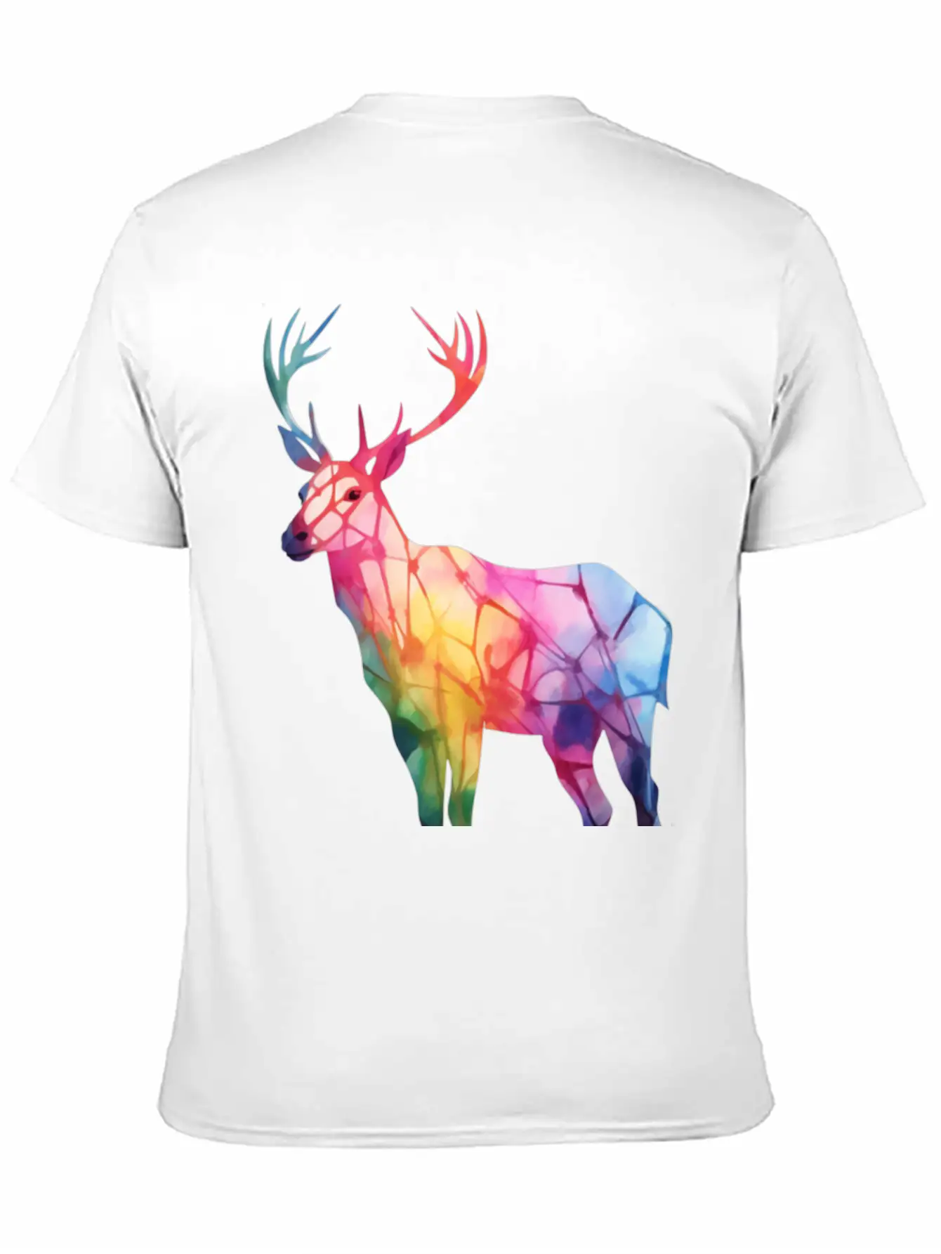 Tie Dye Animal Love Reindeer Modern Fit Casual T-Shirt – Clean And Versatile Design