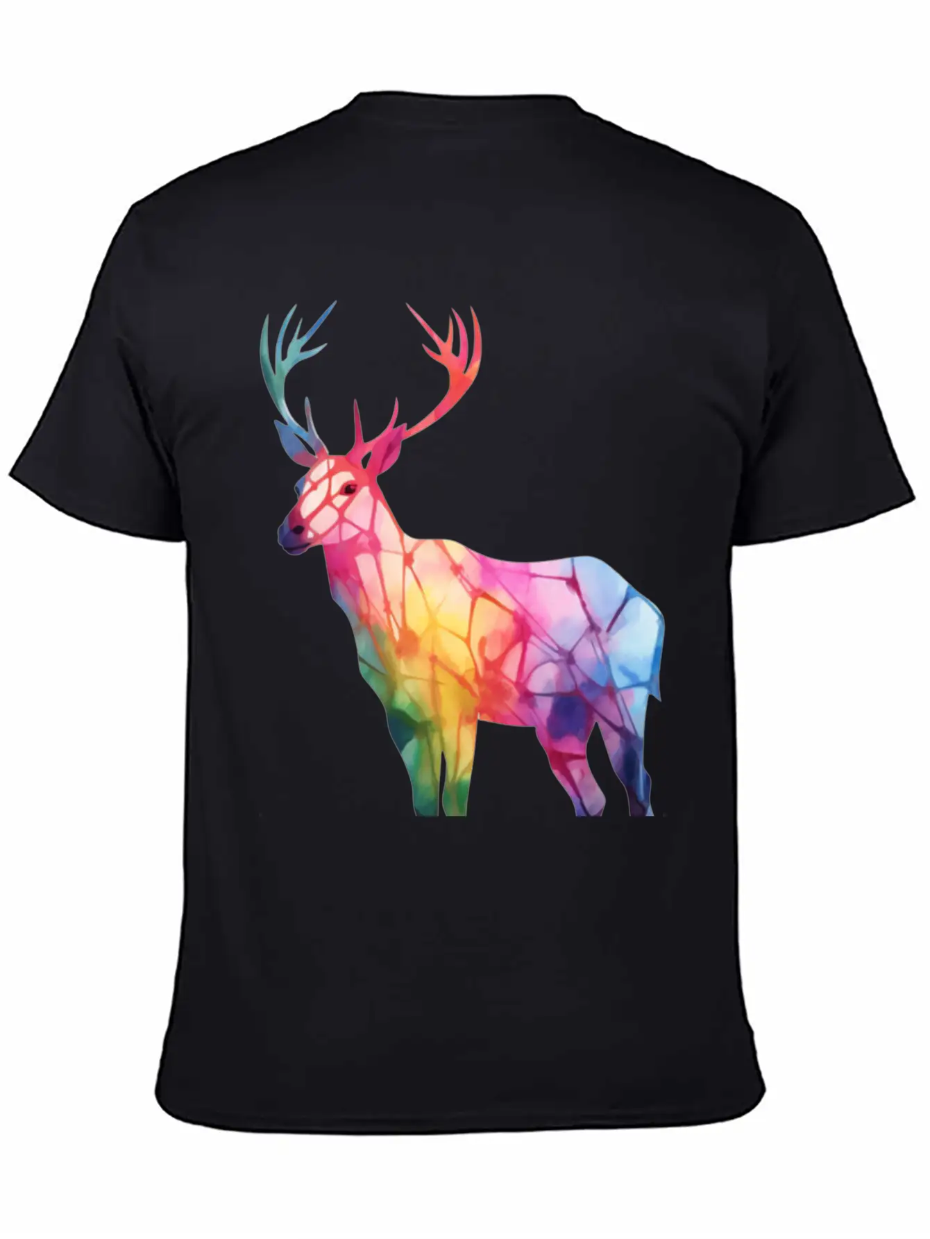 Tie Dye Animal Love Reindeer Modern Fit Casual T-Shirt – Clean And Versatile Design