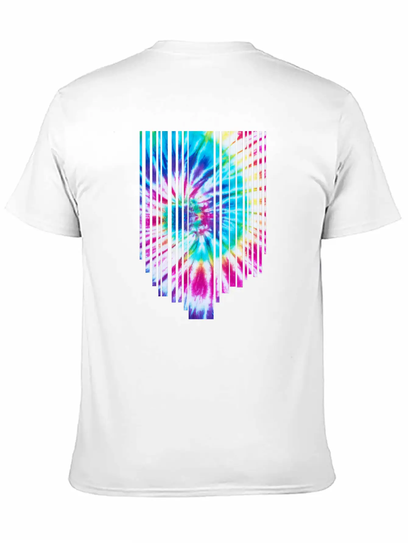 Tie Dye Descending Stripes Relaxed Everyday Tee – Lightweight And Durable Cotton