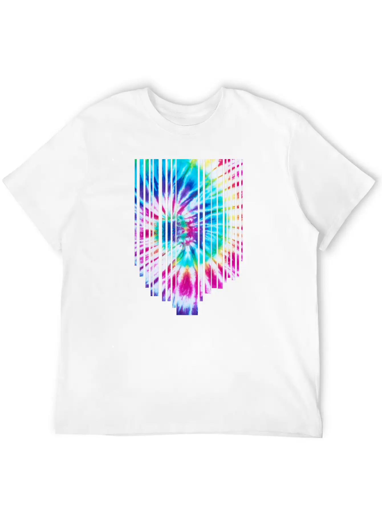 Tie Dye Descending Stripes Relaxed Everyday Tee – Lightweight And Durable Cotton
