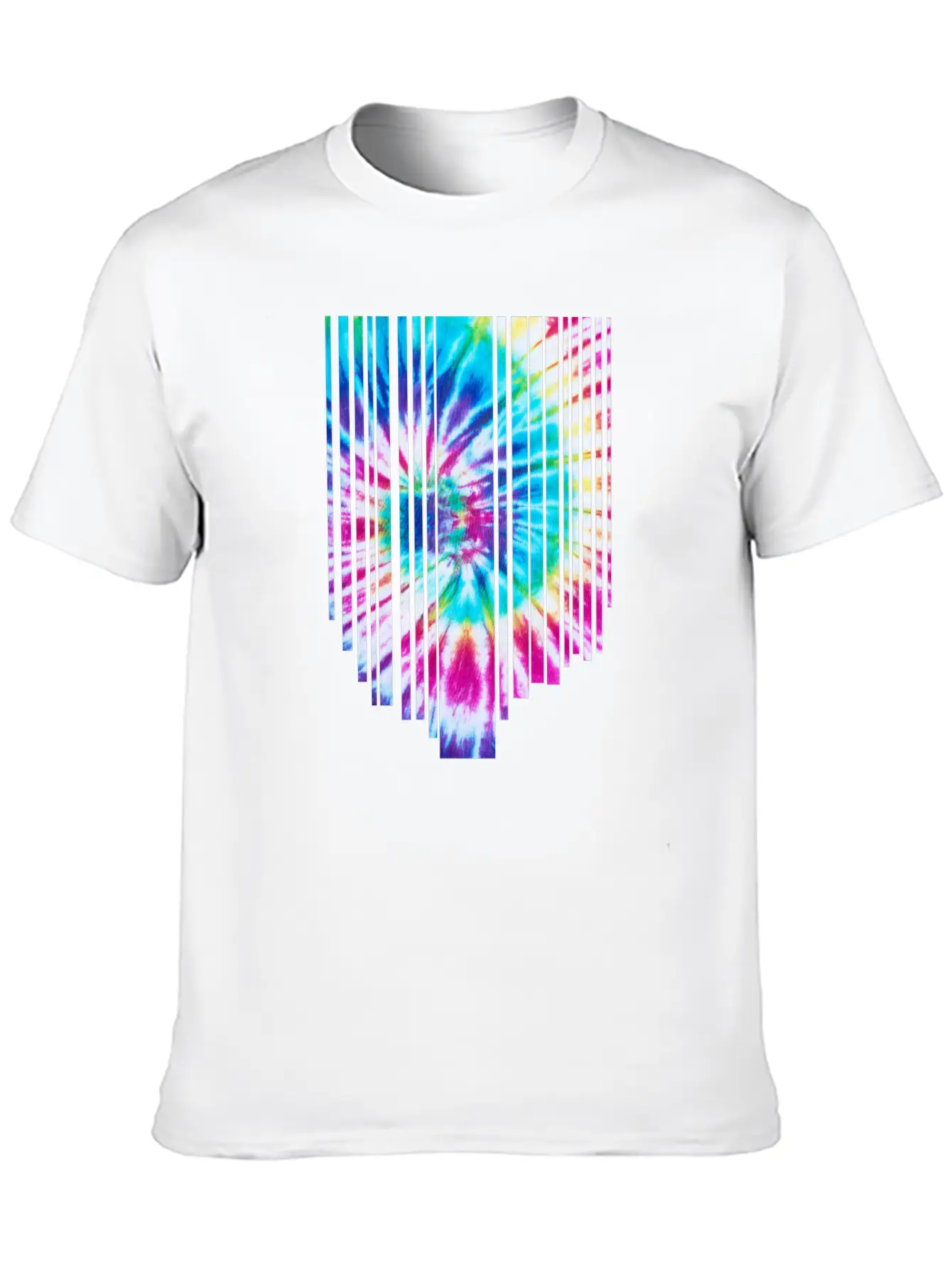 Tie Dye Descending Stripes Relaxed Everyday Tee – Lightweight And Durable Cotton