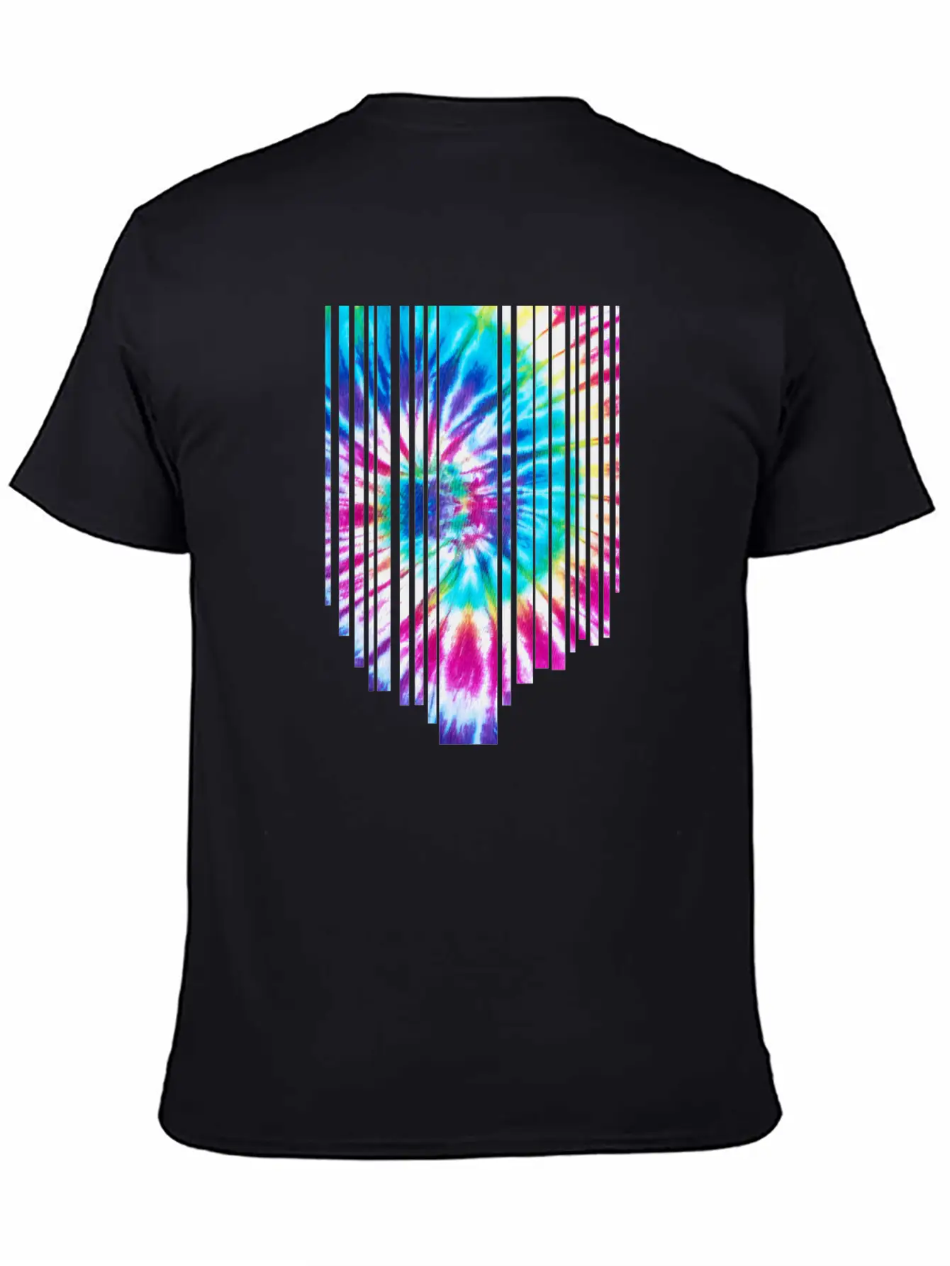 Tie Dye Descending Stripes Relaxed Everyday Tee – Lightweight And Durable Cotton