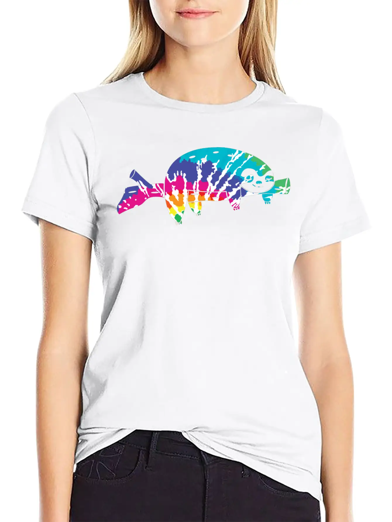 Tie Dye Sloth Stylish Everyday T-Shirt – Unisex Basic Cotton Tee
