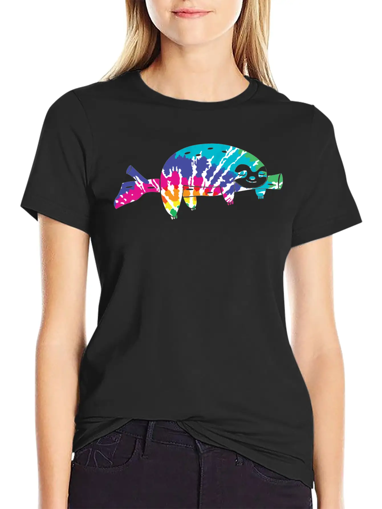 Tie Dye Sloth Stylish Everyday T-Shirt – Unisex Basic Cotton Tee