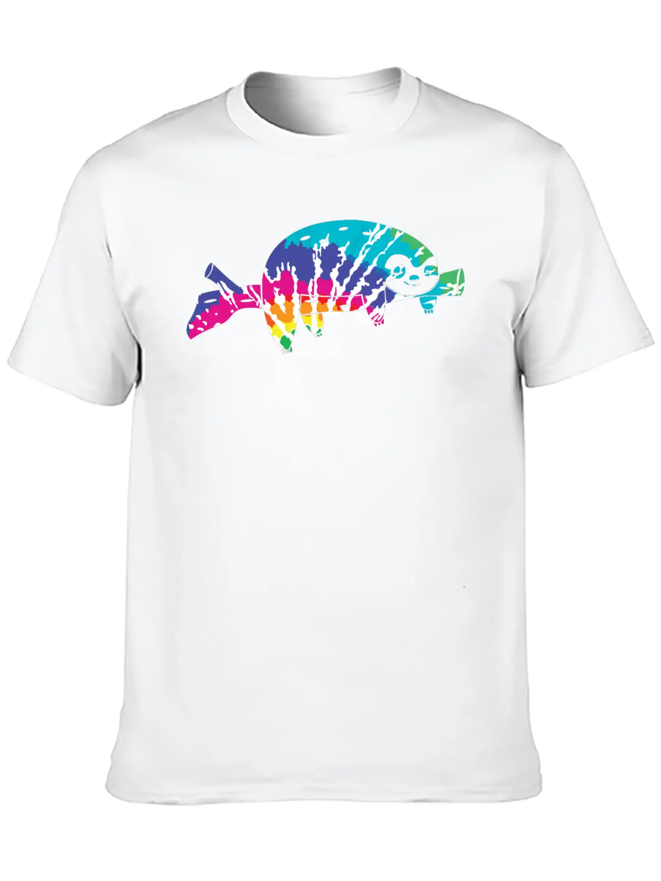 Tie Dye Sloth Stylish Everyday T-Shirt – Unisex Basic Cotton Tee