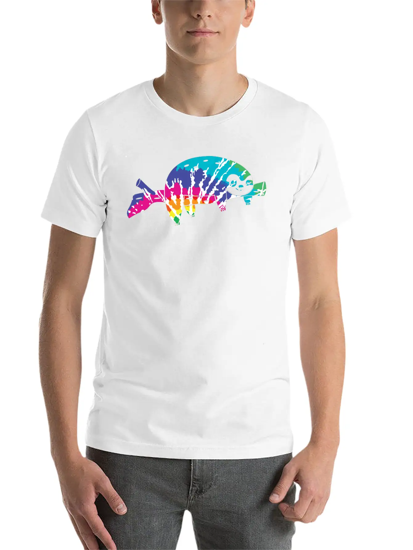 Tie Dye Sloth Stylish Everyday T-Shirt – Unisex Basic Cotton Tee