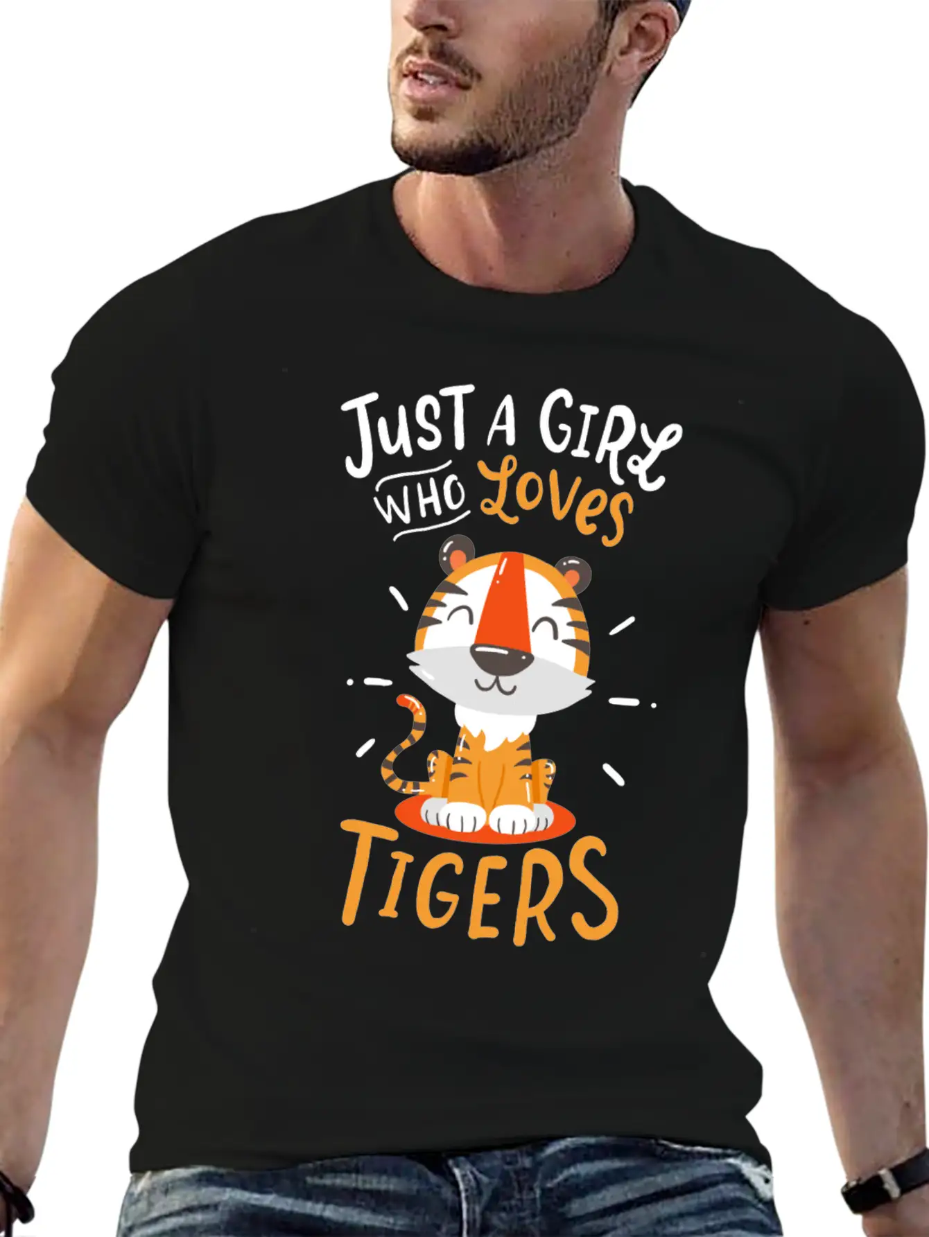 Tiger Classic Fit Graphic Tee For Daily Comfort – Unisex Cotton Shirt