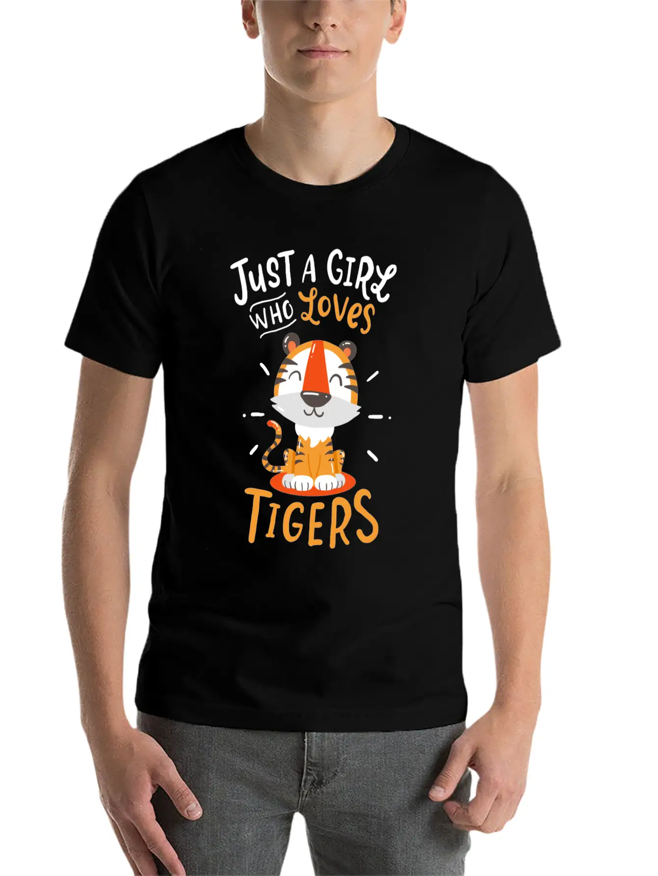 Tiger Classic Fit Graphic Tee For Daily Comfort – Unisex Cotton Shirt