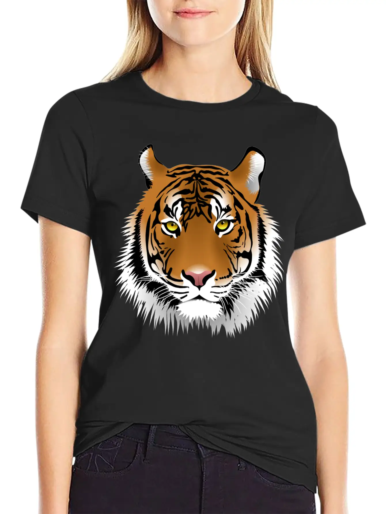 Tiger Design Comfortable Minimalist Graphic Tee – Summer Style Essential