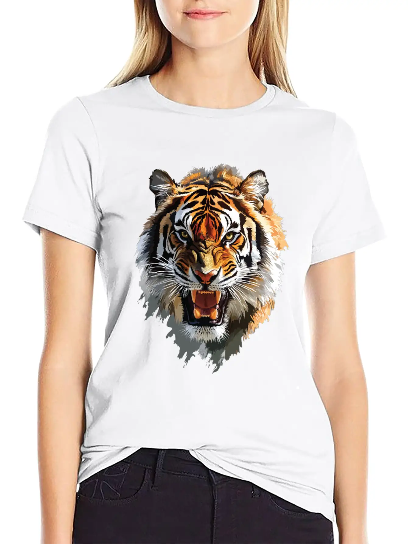 Tiger Modern Fit Casual T-Shirt – Clean And Versatile Design