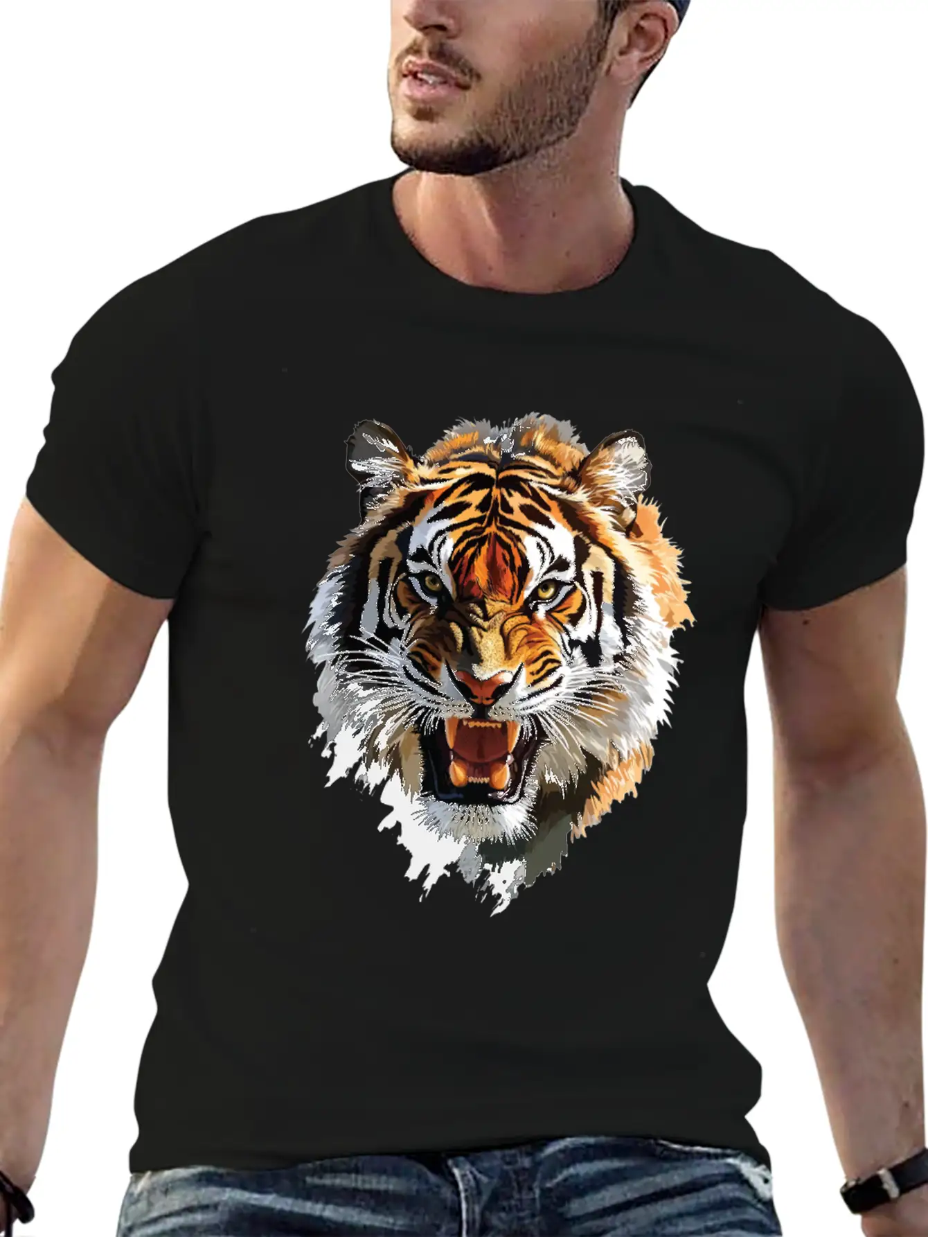 Tiger Modern Fit Casual T-Shirt – Clean And Versatile Design