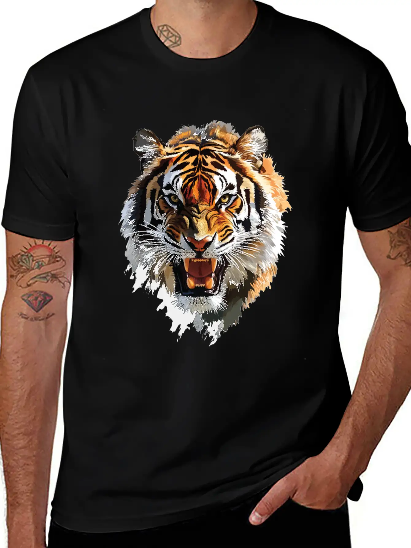 Tiger Modern Fit Casual T-Shirt – Clean And Versatile Design