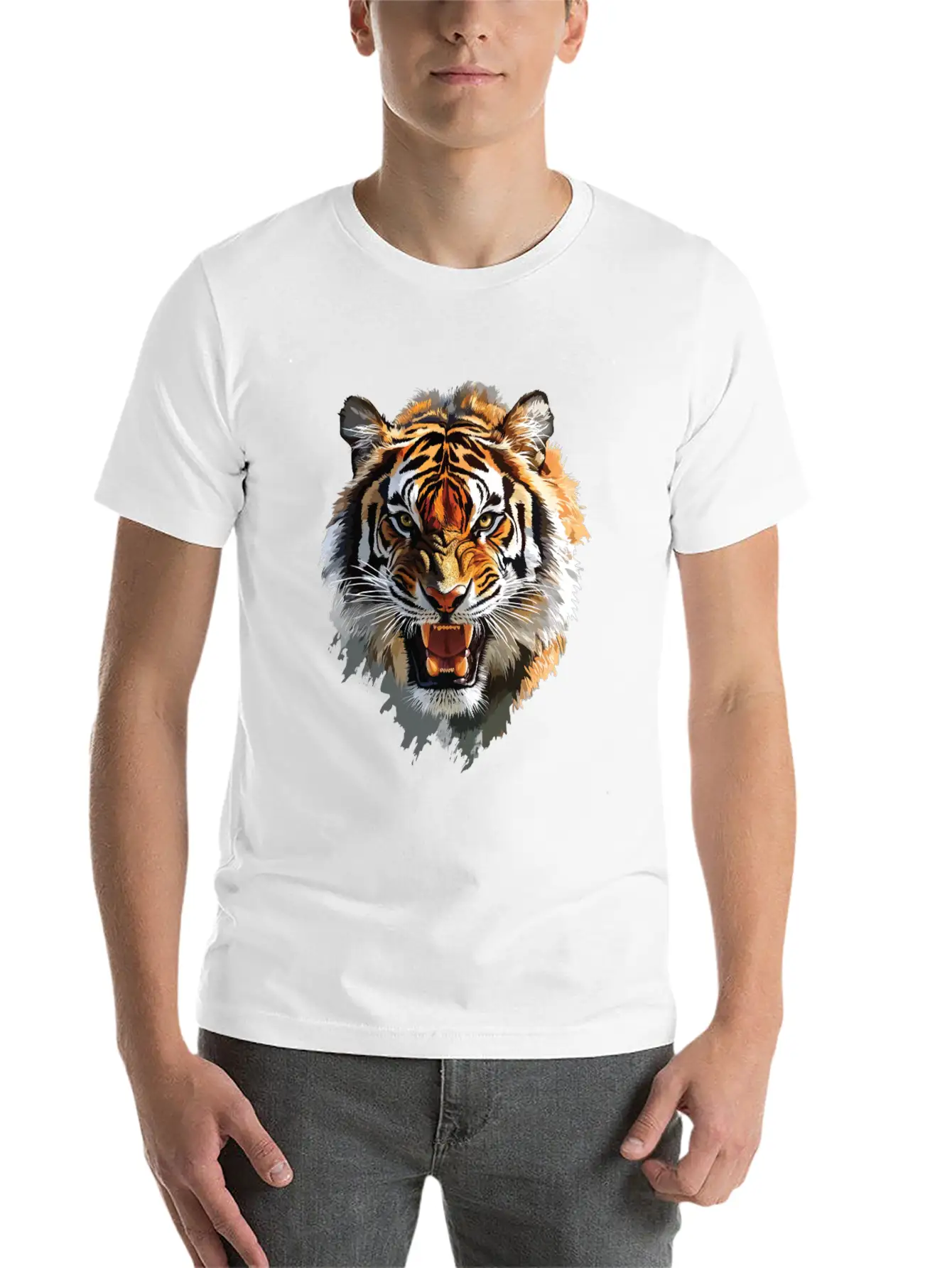 Tiger Modern Fit Casual T-Shirt – Clean And Versatile Design