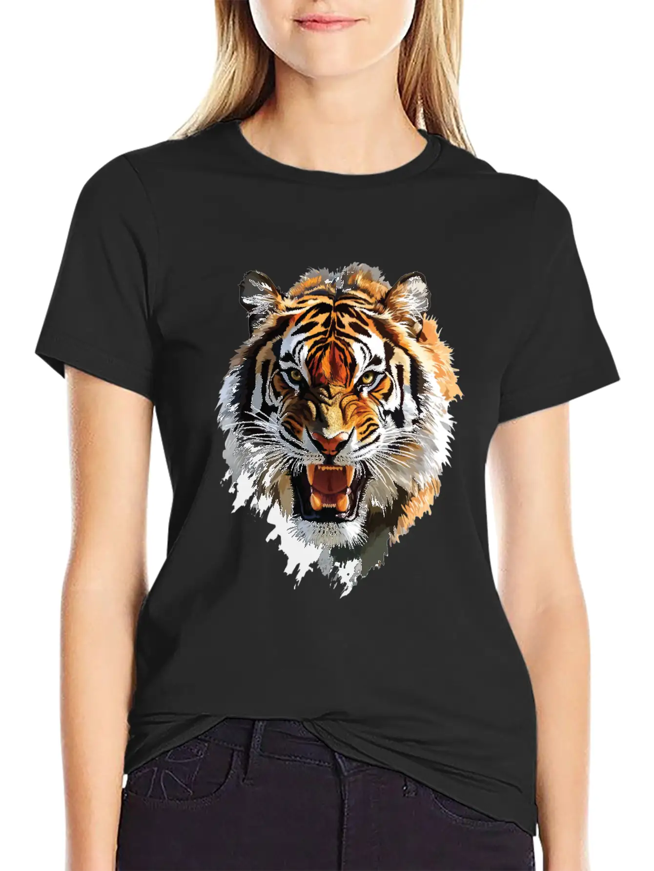 Tiger Modern Fit Casual T-Shirt – Clean And Versatile Design