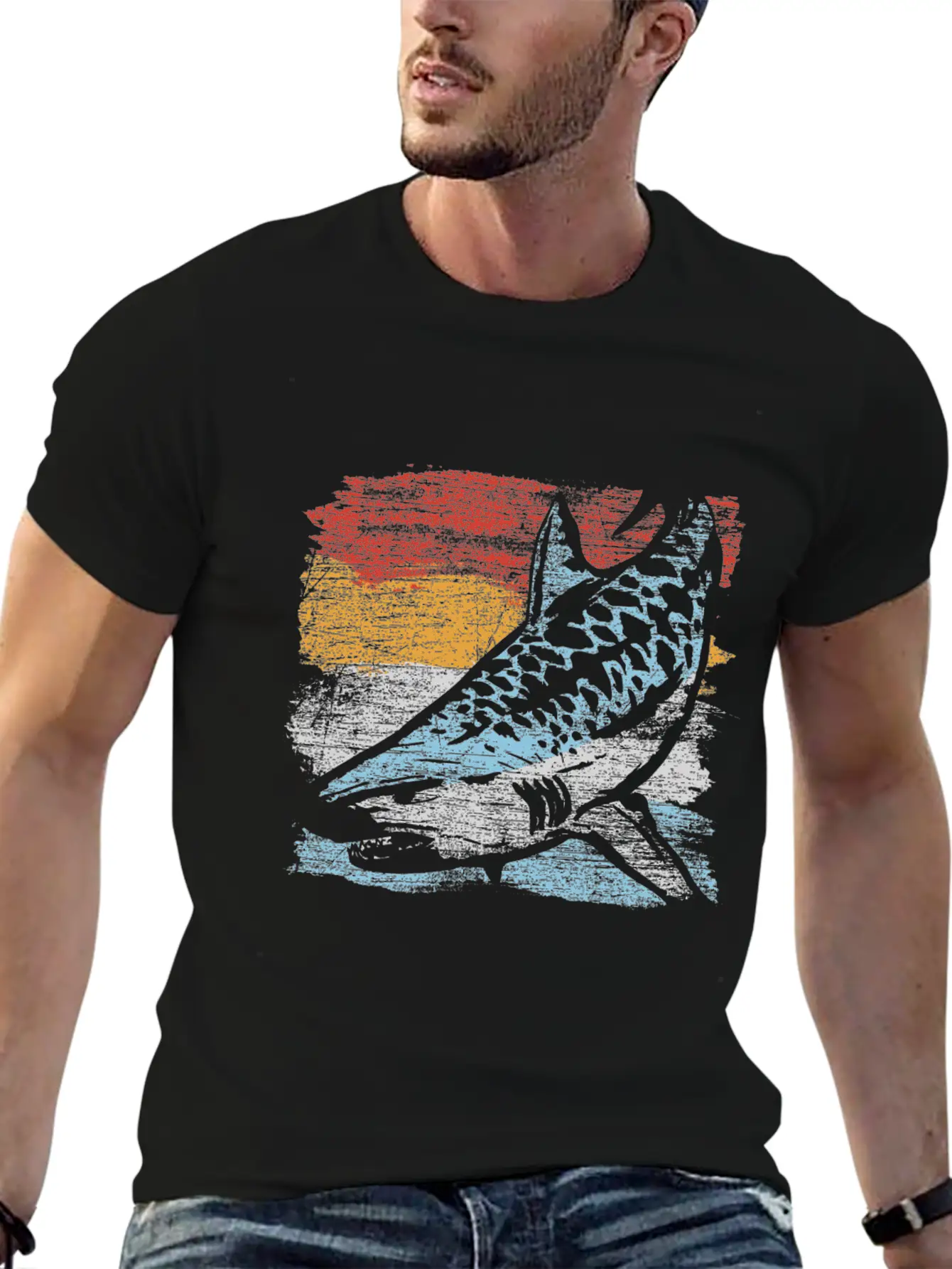 Tiger Shark Unisex Casual T-Shirt – Clean Design For Daily Comfort
