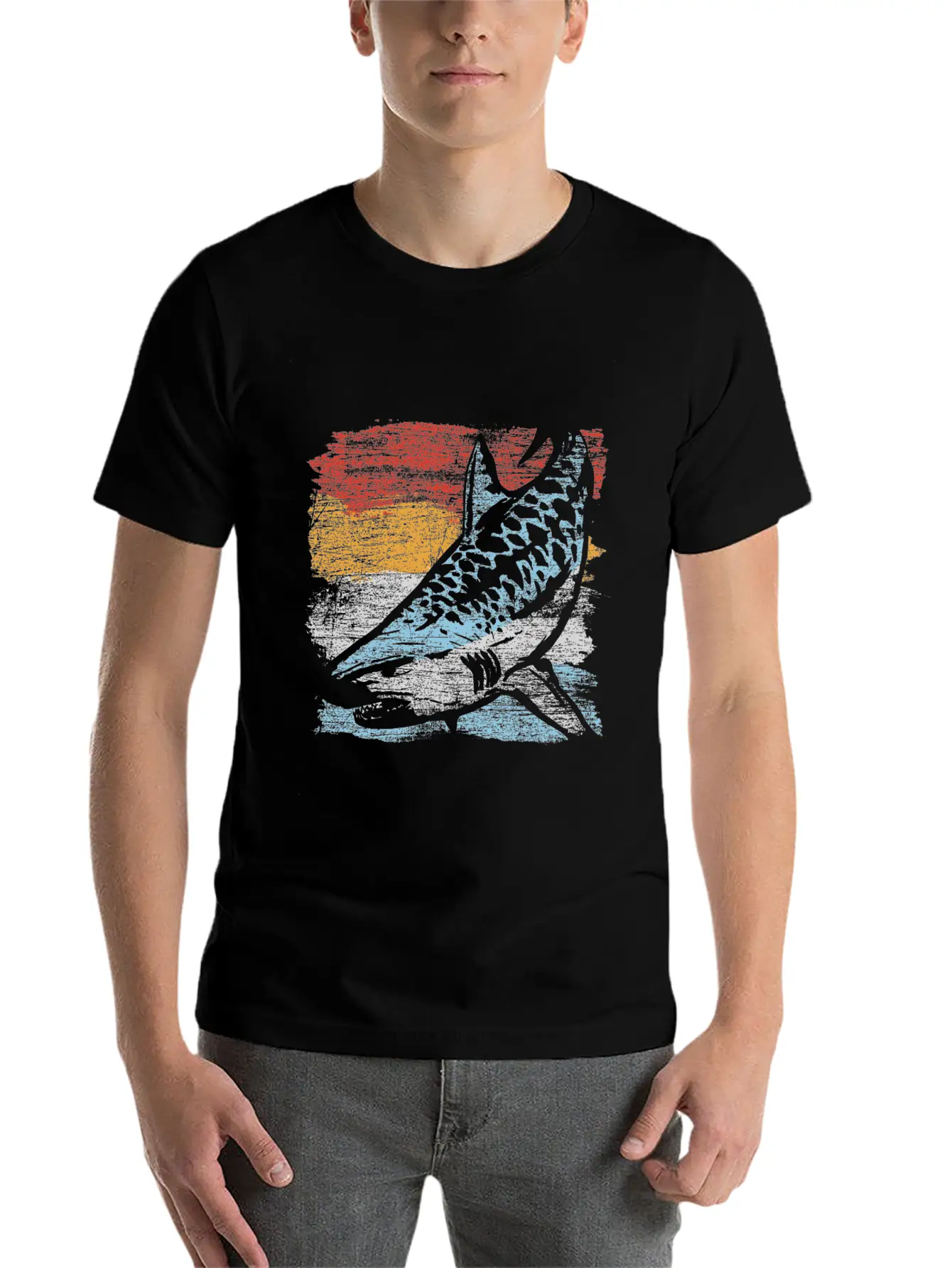 Tiger Shark Unisex Casual T-Shirt – Clean Design For Daily Comfort