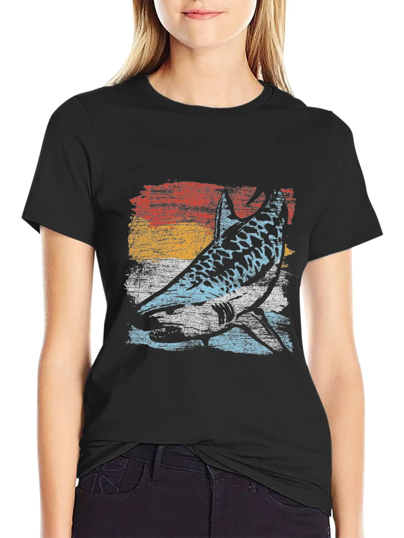 Tiger Shark Unisex Casual T-Shirt – Clean Design For Daily Comfort