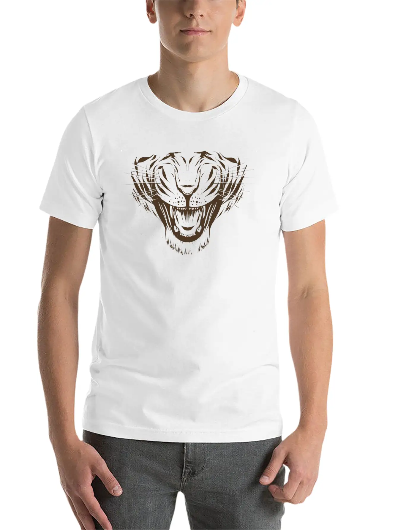 Tiger Soft Cotton Short Sleeve Tee – Unisex Wardrobe Staple