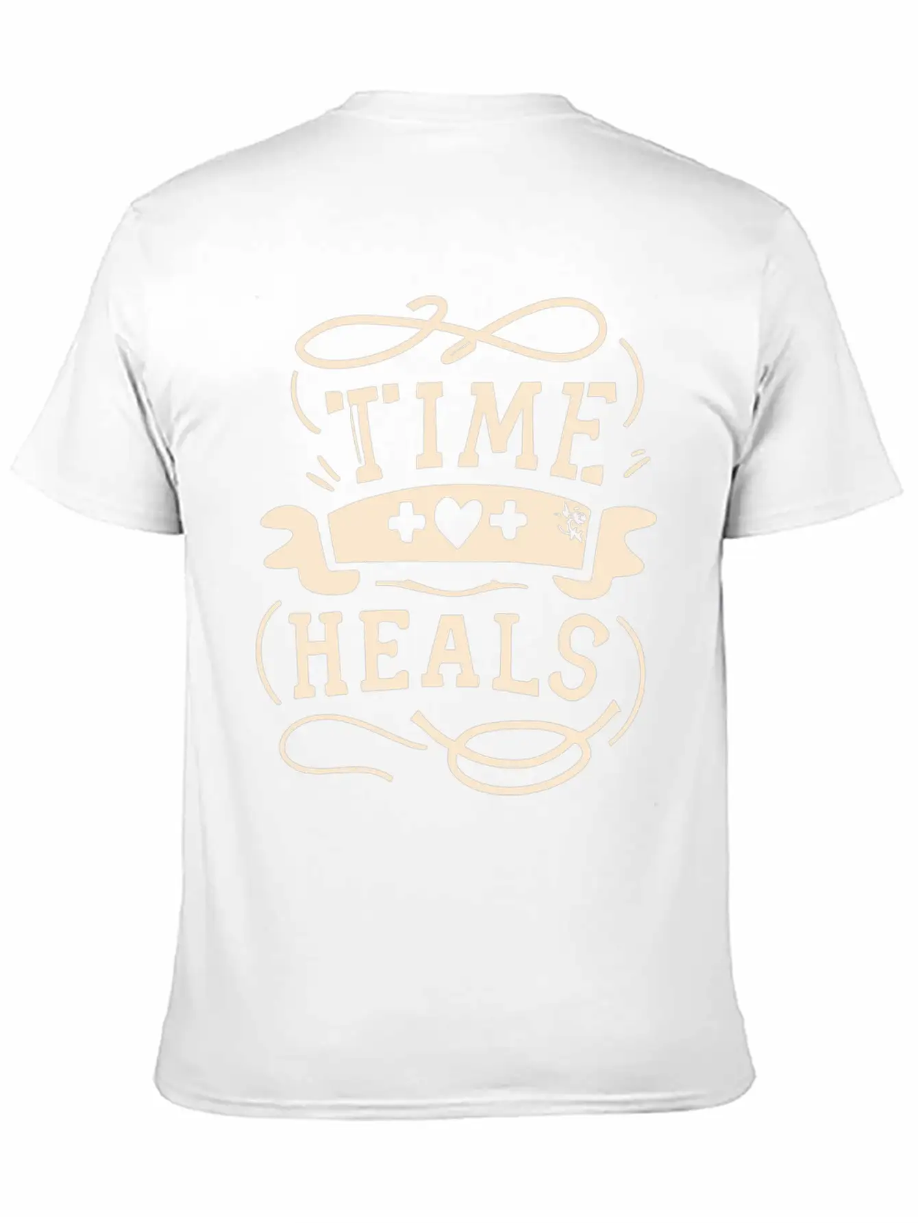 Time Heals Inspiration Quote Wisdom Gift Essential Cotton Tee For Daily Outfits – Unisex Style