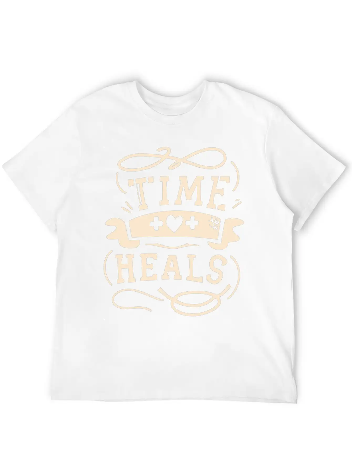 Time Heals Inspiration Quote Wisdom Gift Essential Cotton Tee For Daily Outfits – Unisex Style