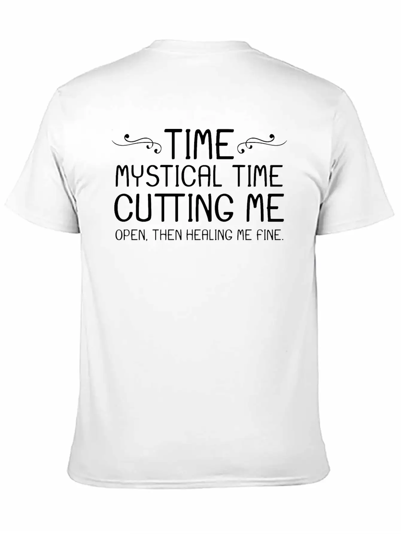 Time Mystical Time Cutting Me Open Classic Fit Graphic Tee For Daily Comfort – Unisex Cotton Shirt