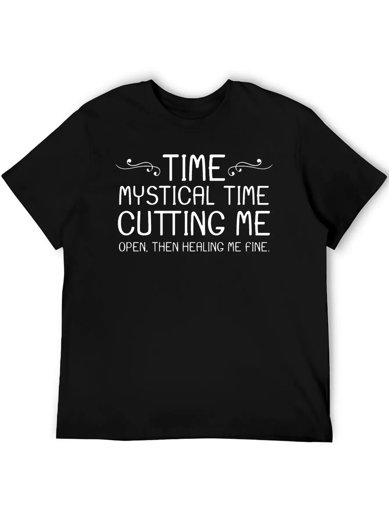 Time Mystical Time Cutting Me Open Classic Fit Graphic Tee For Daily Comfort – Unisex Cotton Shirt
