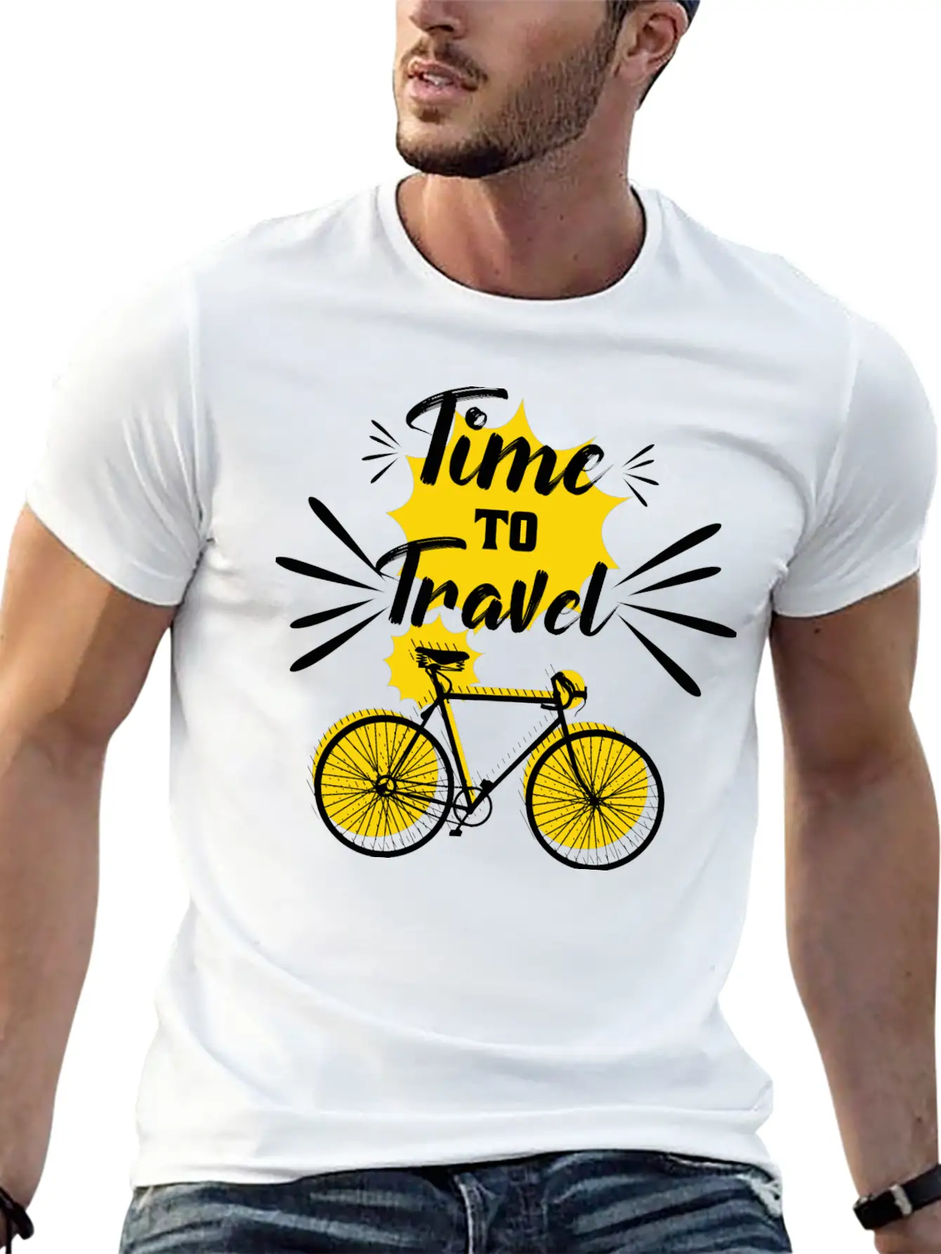 Time To Travel Unisex Casual T-Shirt – Clean Design For Daily Comfort