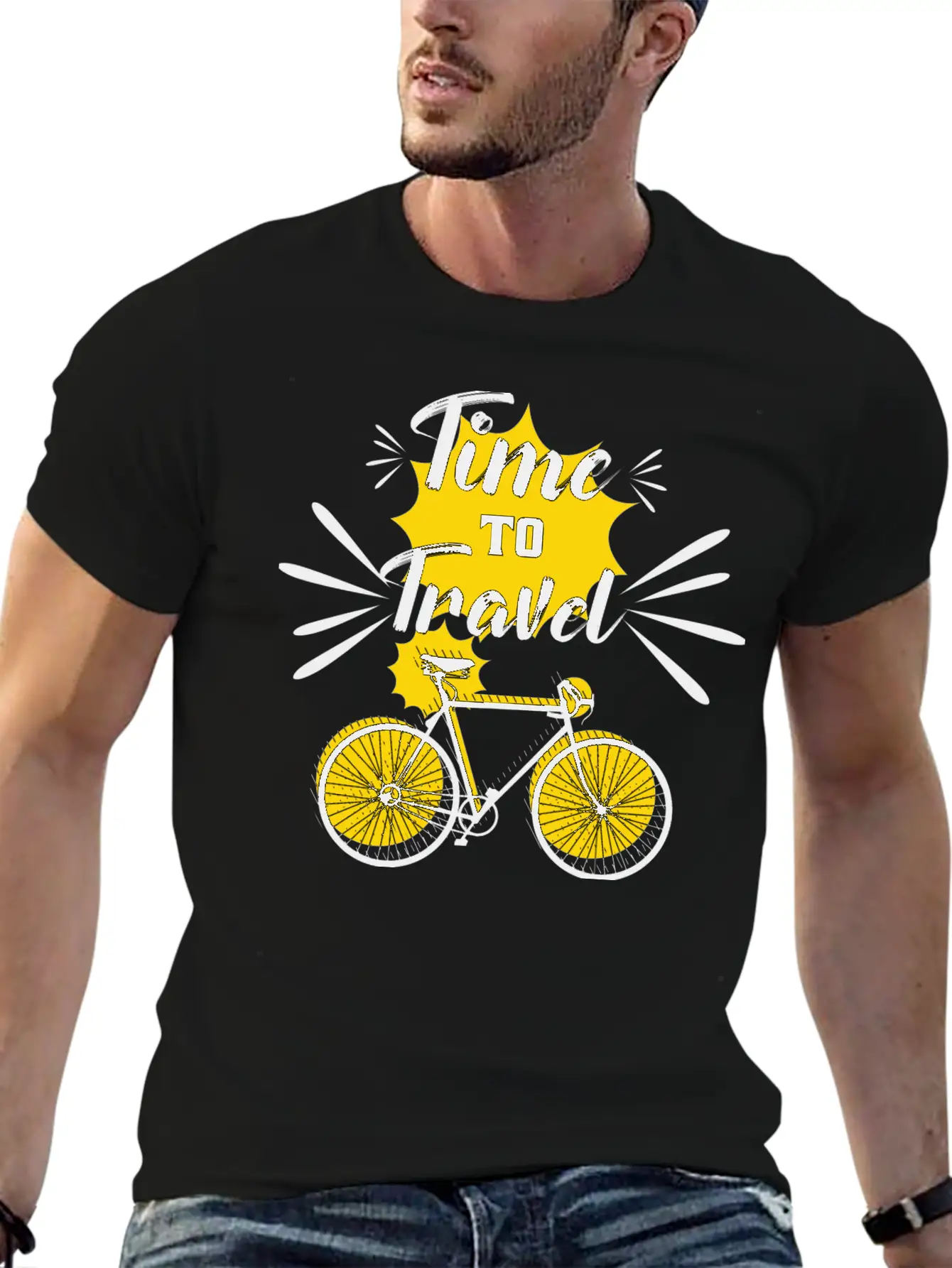 Time To Travel Unisex Casual T-Shirt – Clean Design For Daily Comfort