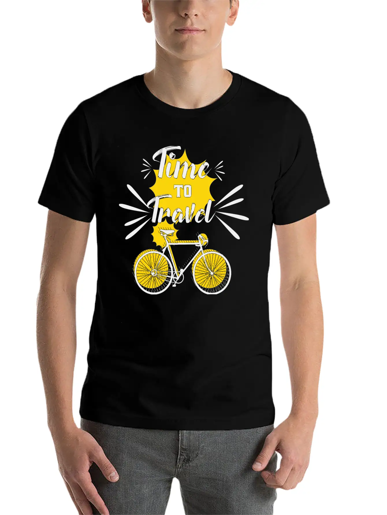 Time To Travel Unisex Casual T-Shirt – Clean Design For Daily Comfort