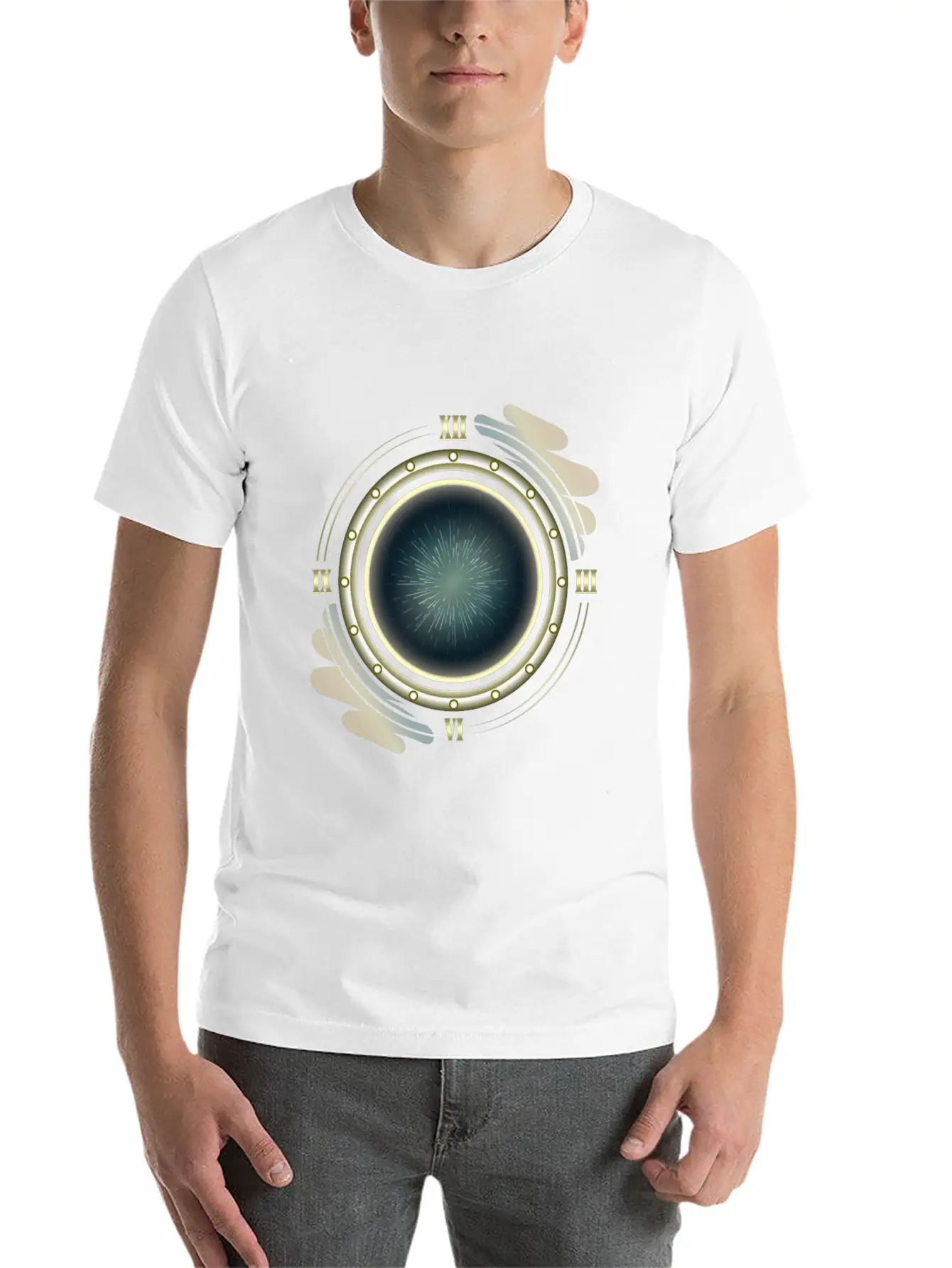 Time Travel Portal Basic Graphic T-Shirt – Daily Comfort In Soft Cotton