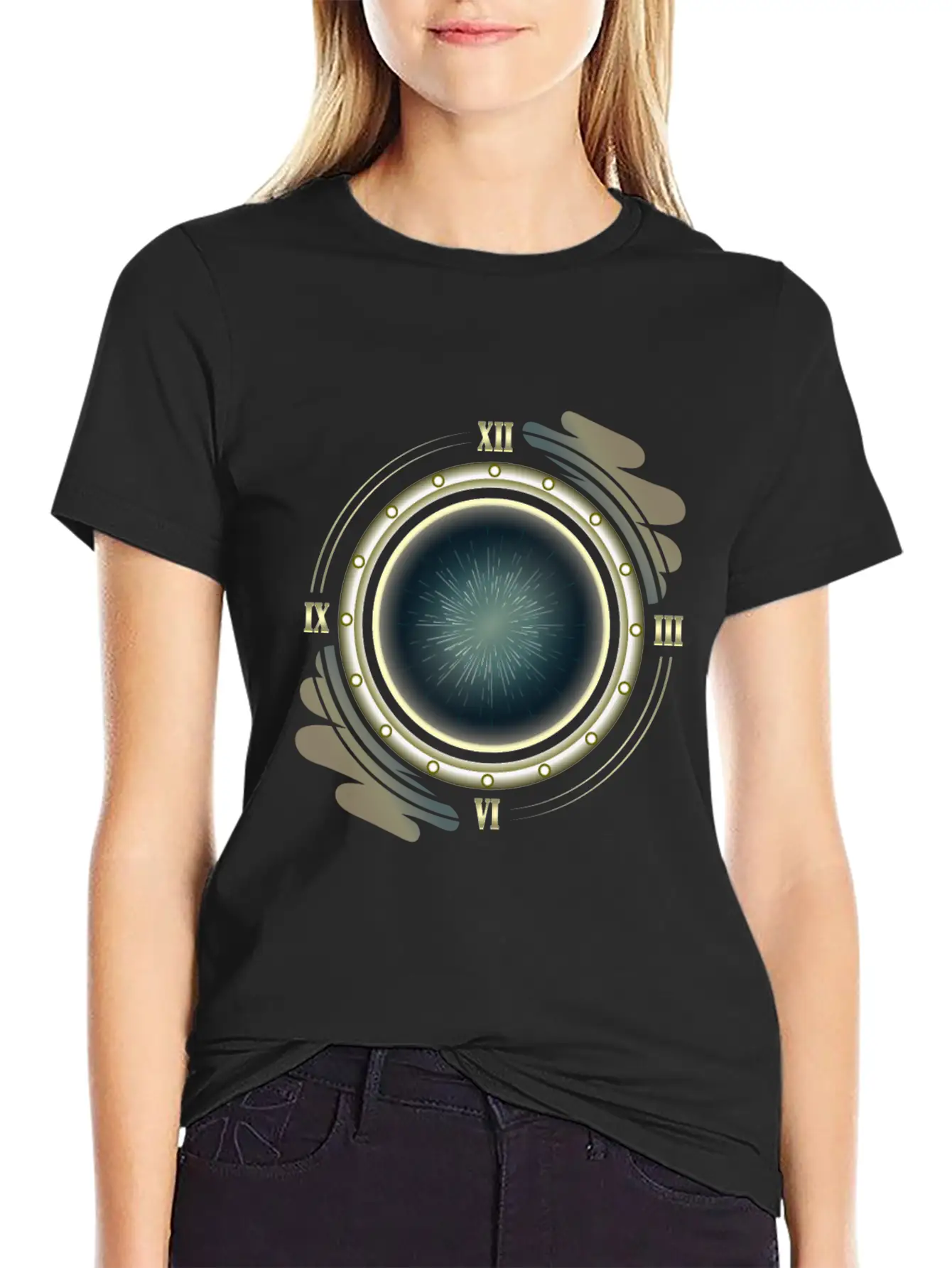 Time Travel Portal Basic Graphic T-Shirt – Daily Comfort In Soft Cotton