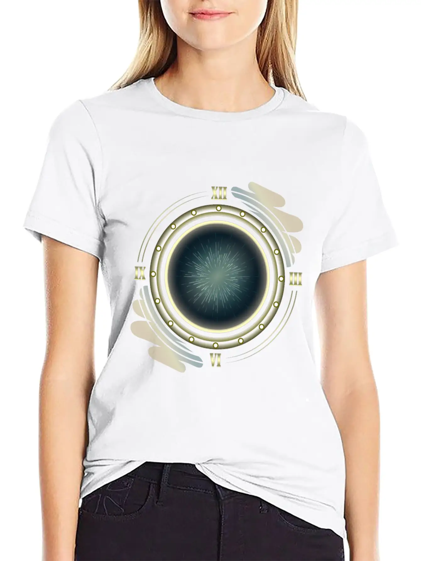 Time Travel Portal Basic Graphic T-Shirt – Daily Comfort In Soft Cotton
