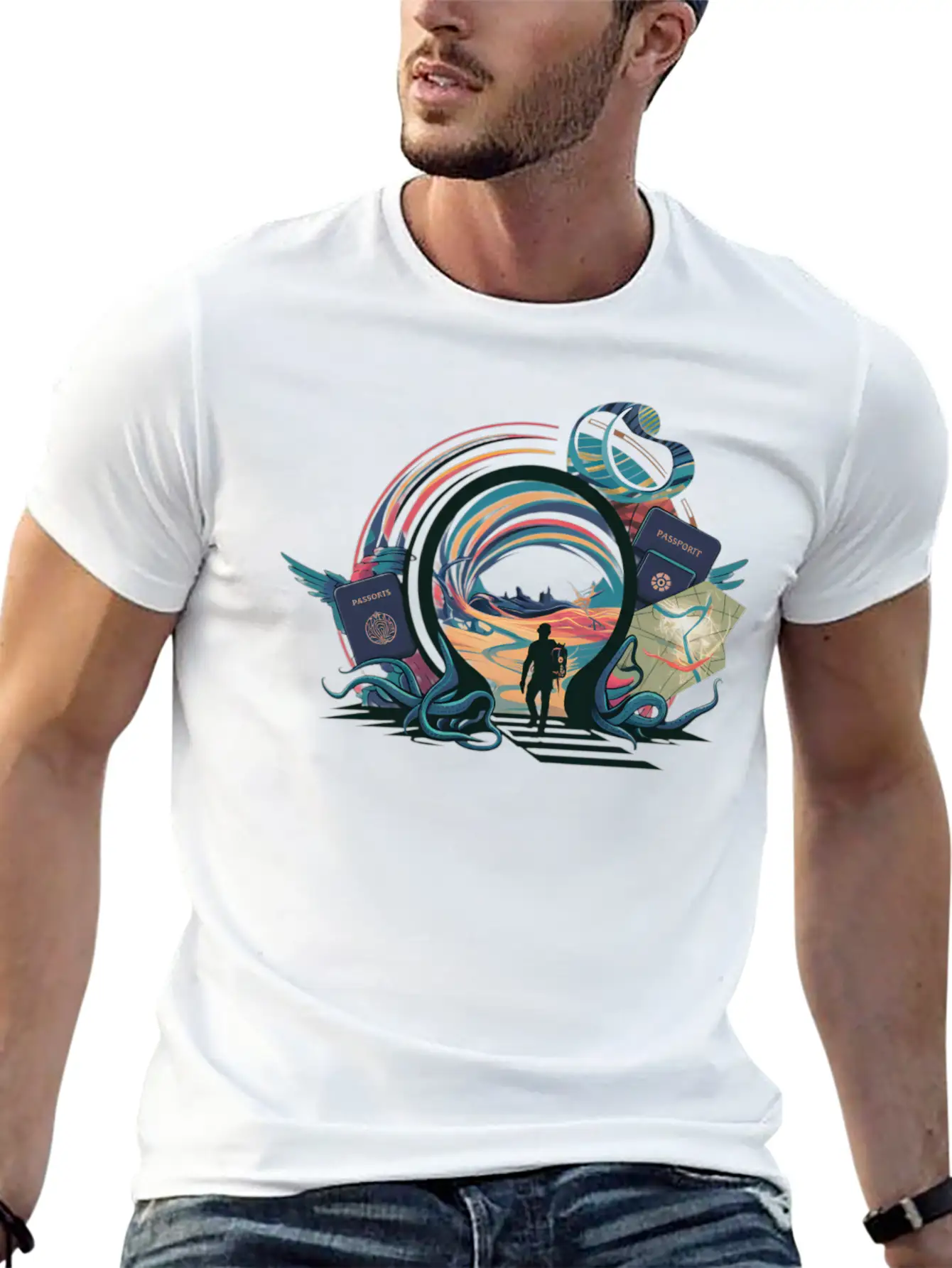 Time Traveler Tours Relaxed Everyday Tee – Lightweight And Durable Cotton