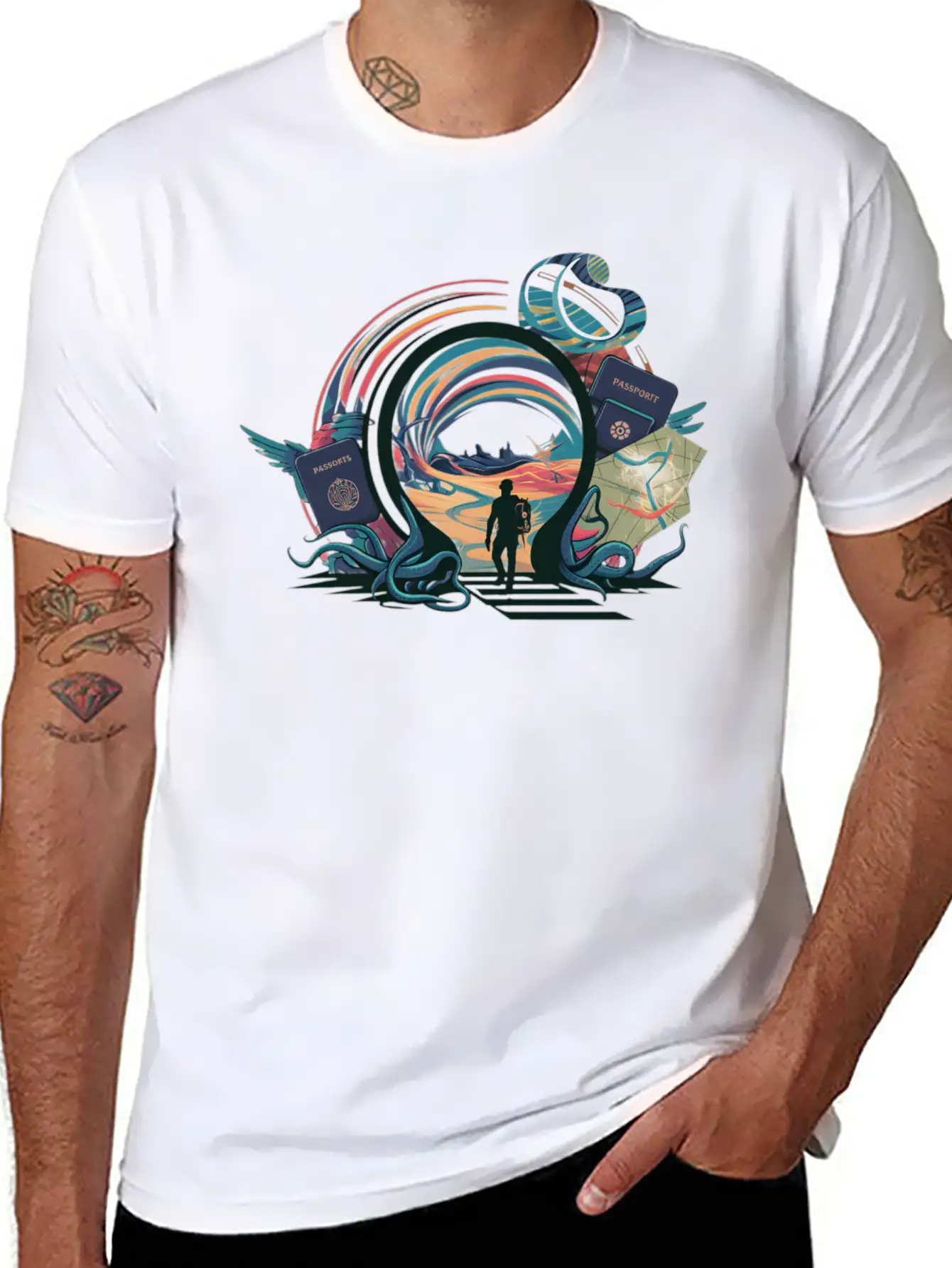 Time Traveler Tours Relaxed Everyday Tee – Lightweight And Durable Cotton