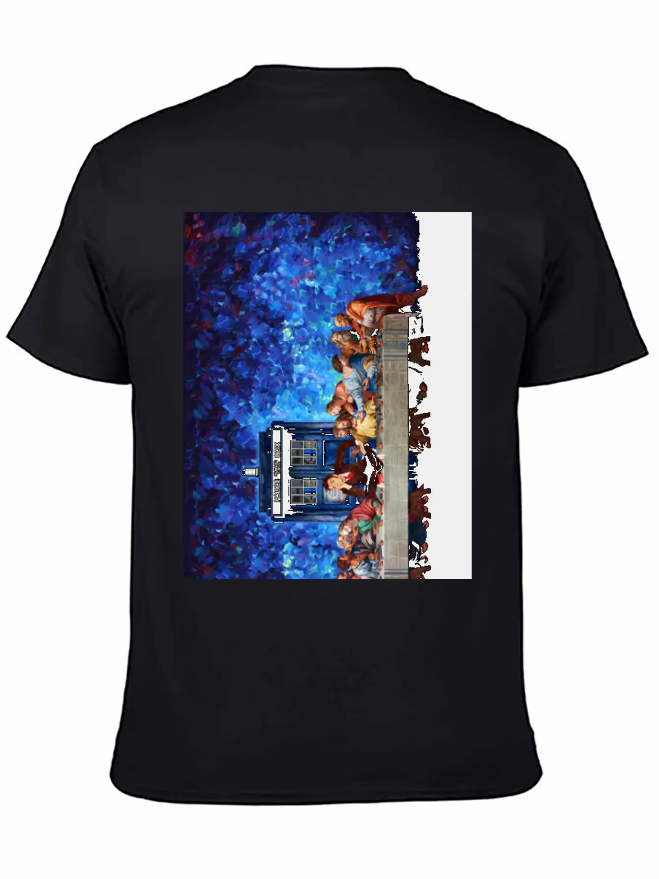 Time Traveller Lost In The Last Supper Phone Case Basic Graphic T-Shirt – Daily Comfort In Soft Cotton