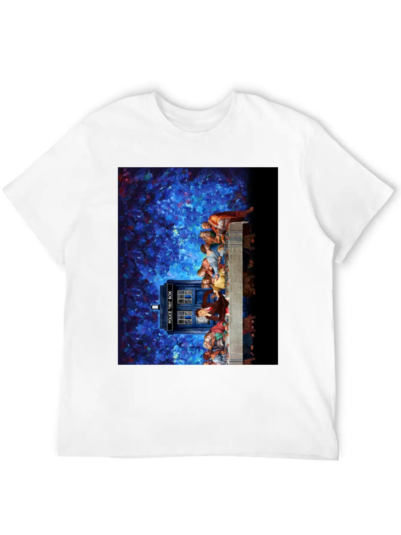 Time Traveller Lost In The Last Supper Phone Case Basic Graphic T-Shirt – Daily Comfort In Soft Cotton